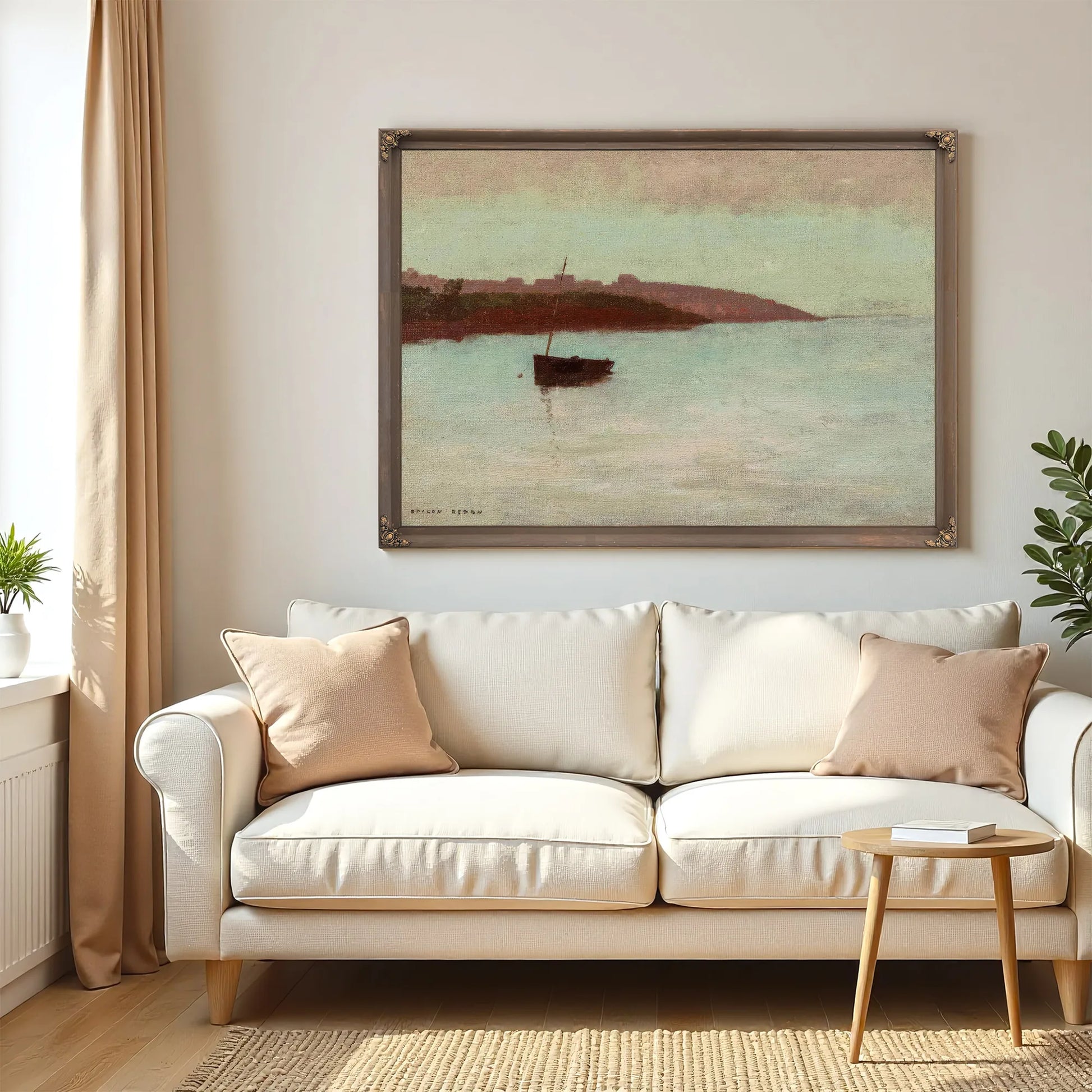 Fishing Boat By Odilon Redon Fine Art Print