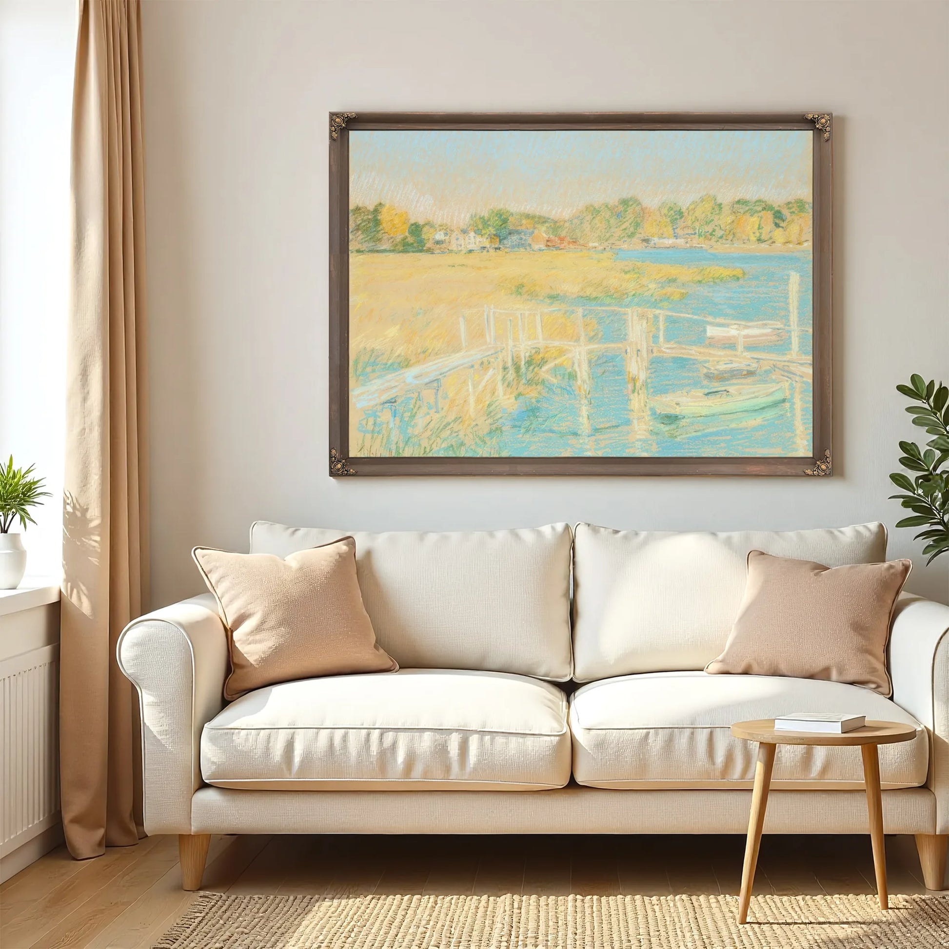 Up The River, Late Afternoon, October By Childe Hassam Fine Art Print