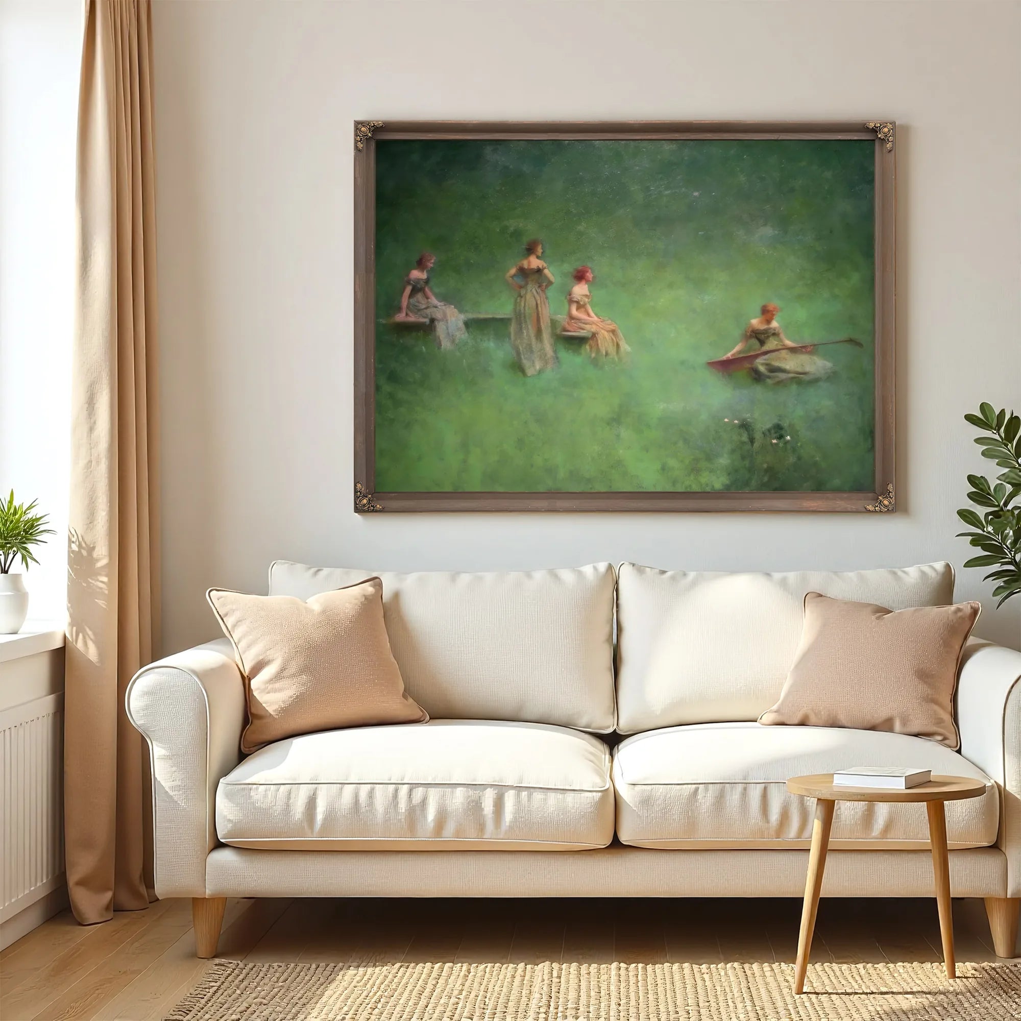 The Lute By Thomas Wilmer Dewing Fine Art Print
