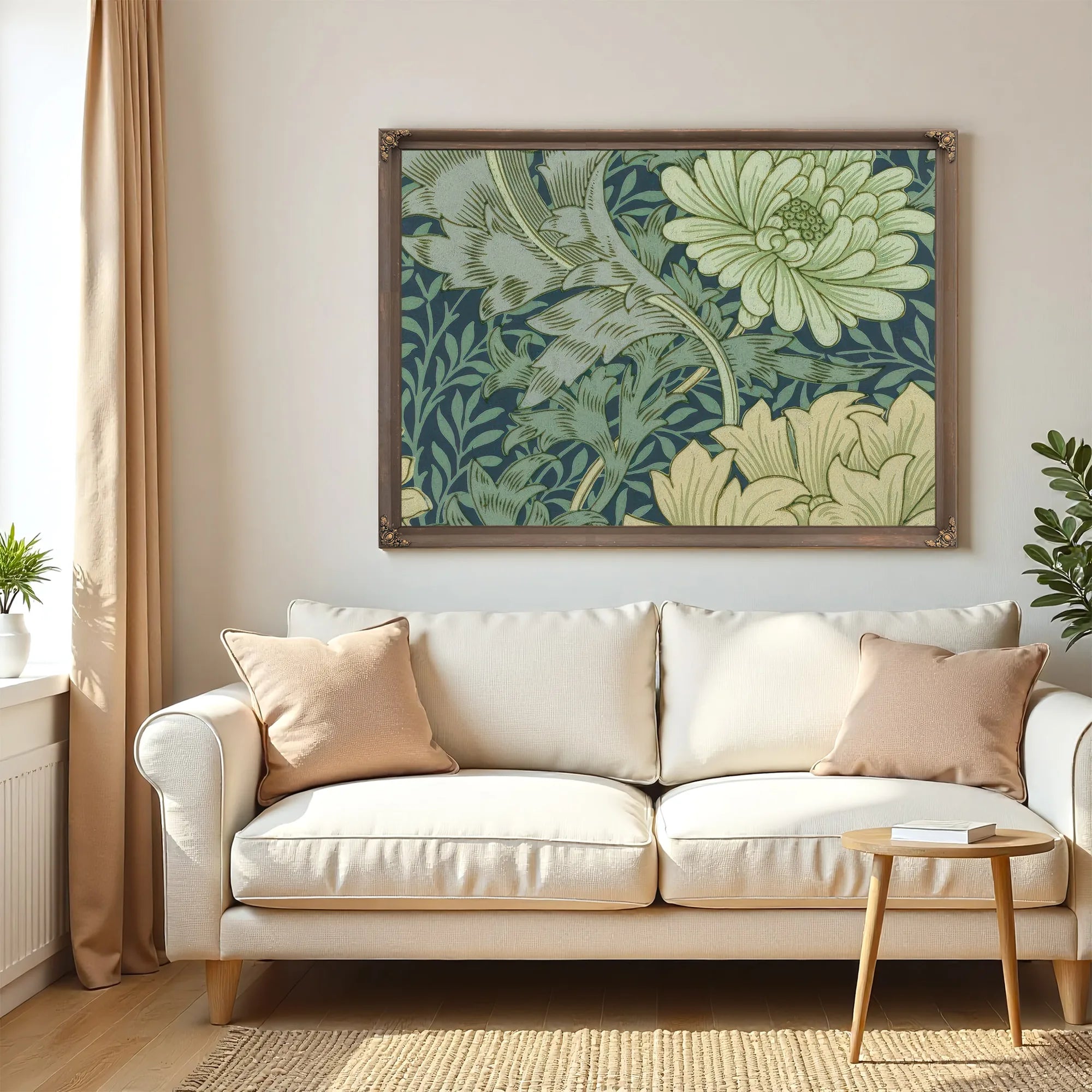 Wallpaper Sample With Chrysanthemum By William Morris Fine Art Print