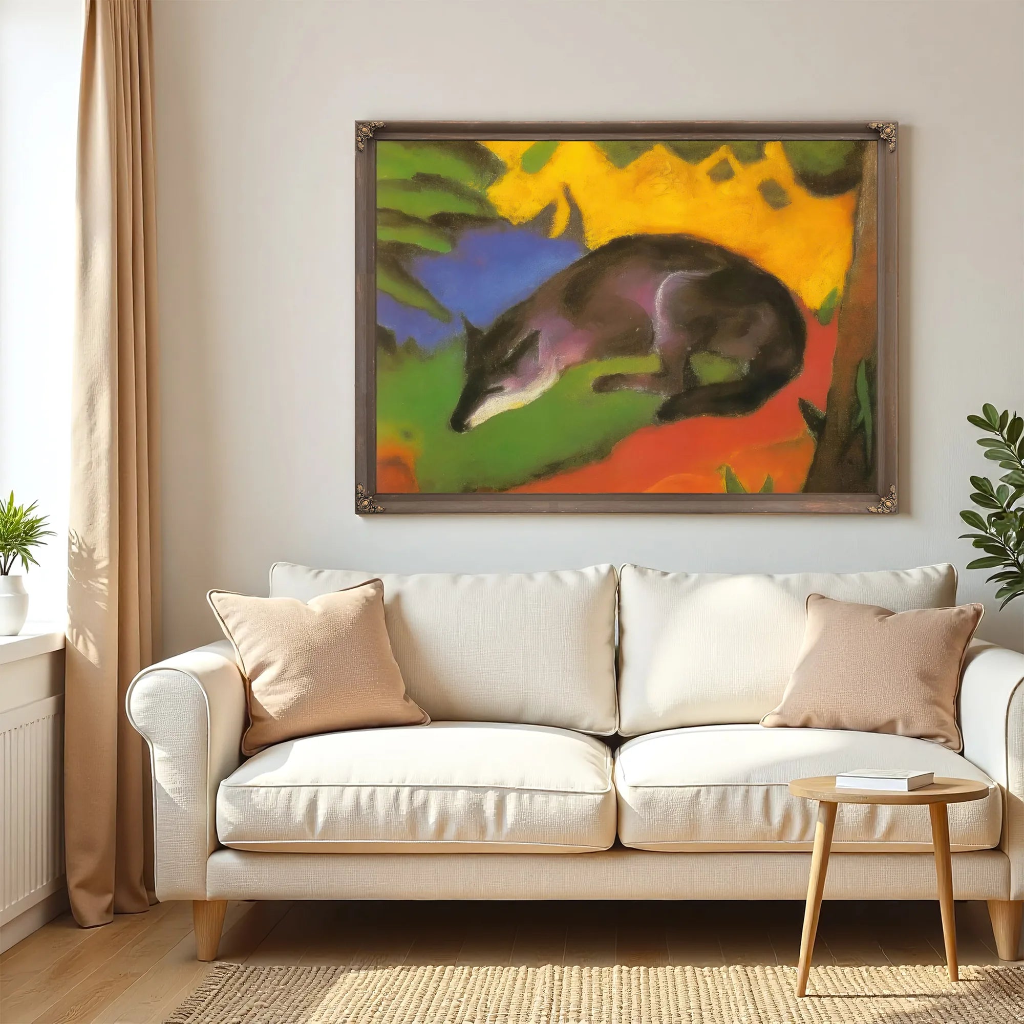 Blue Black Fox By Franz Marc Fine Art Print