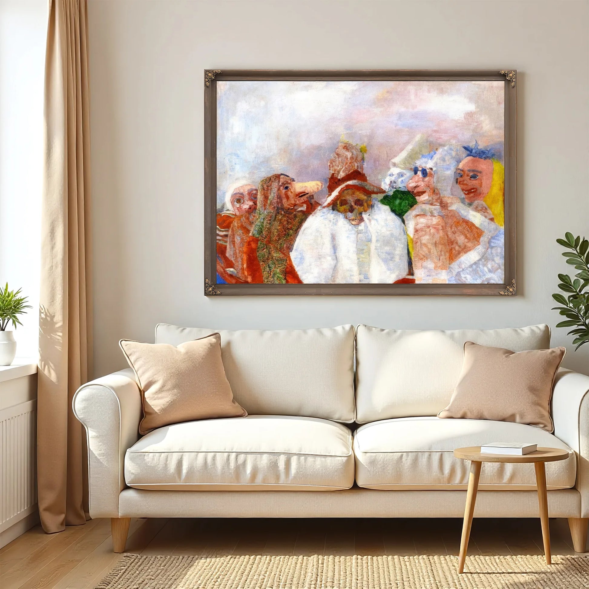 Masks Mocking Death By James Ensor Fine Art Print