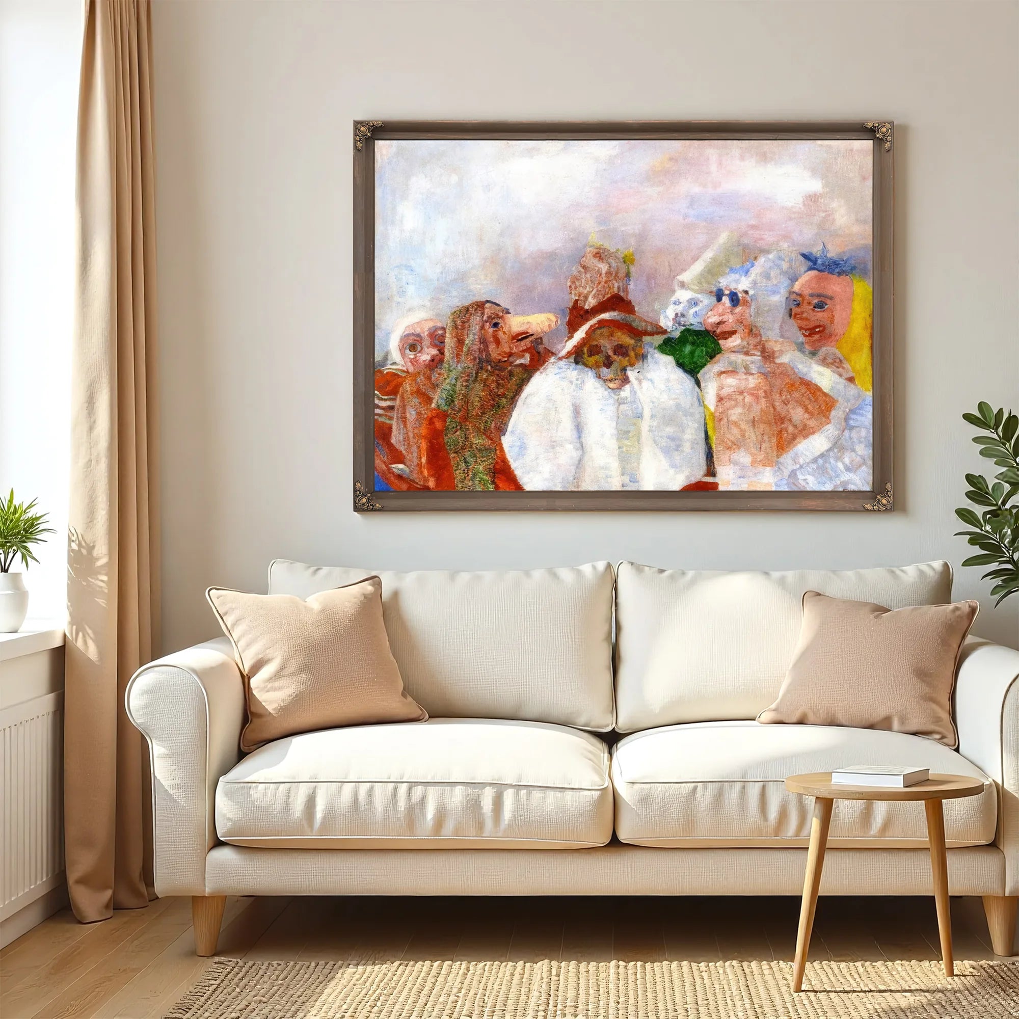 Masks Mocking Death By James Ensor Fine Art Print