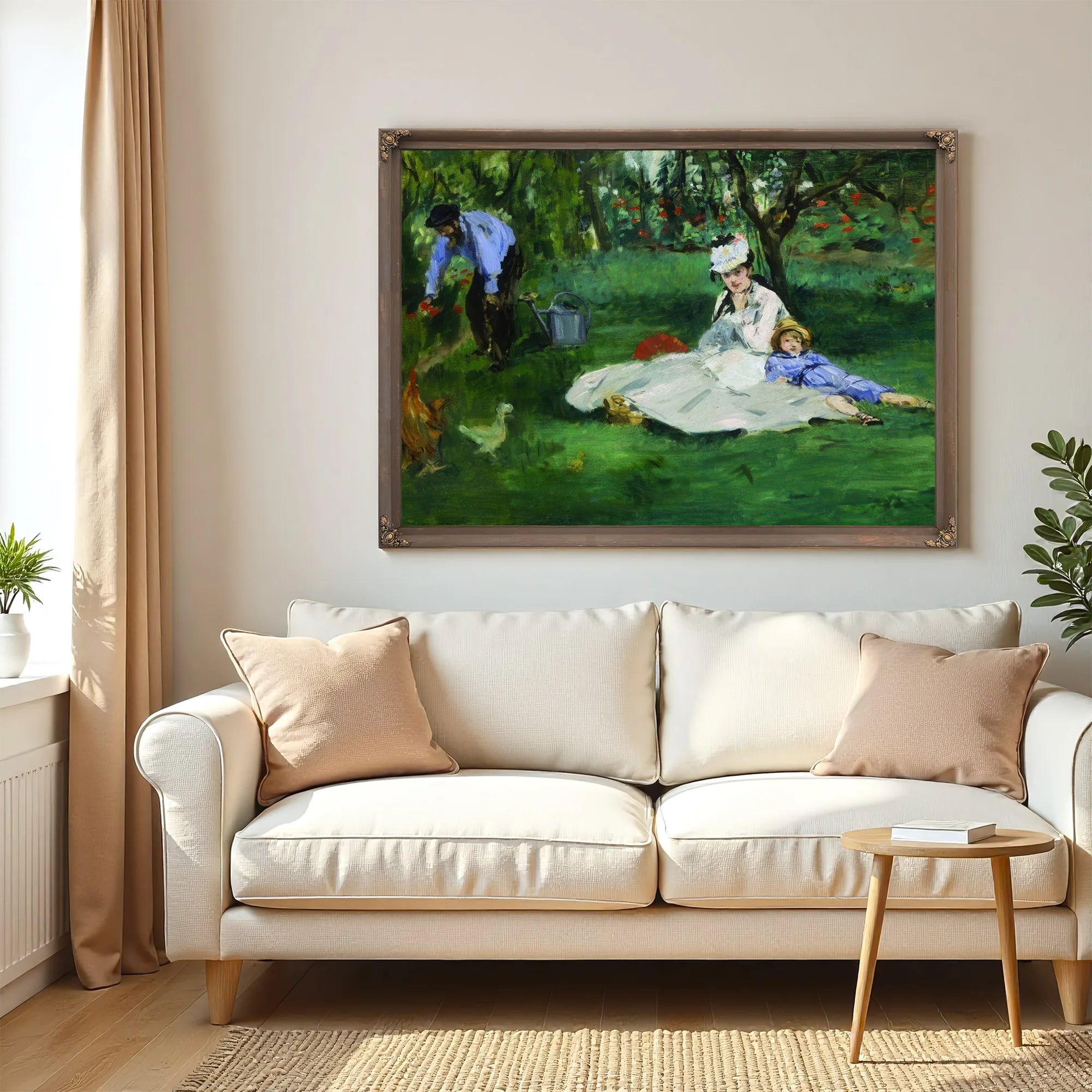 E Douard Manet The Monet Family In Their Garden At Argenteuil By Edouard Manet Fine Art Print