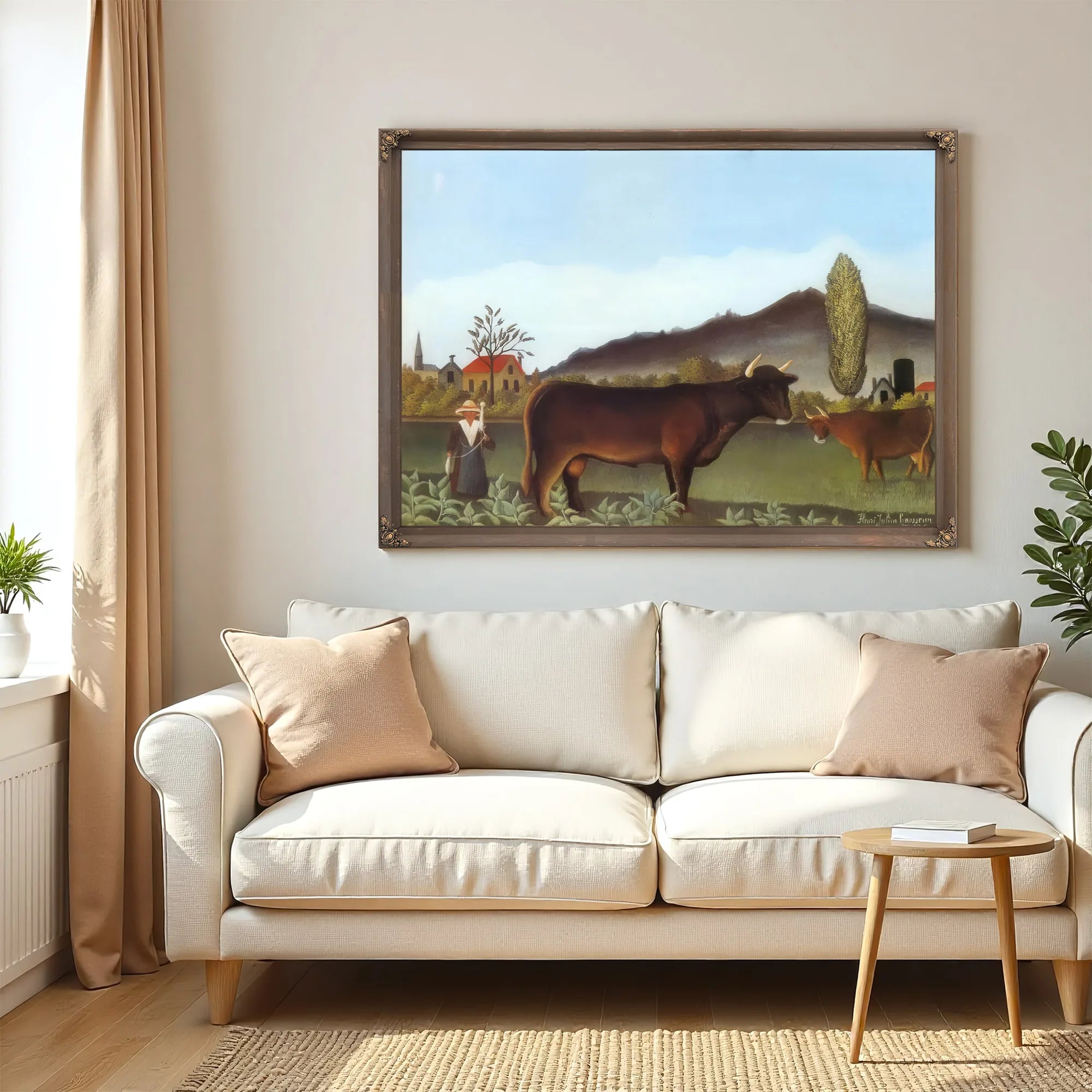 Landscape With Cattle 1895 1900 By Henri Rousseau Fine Art Print