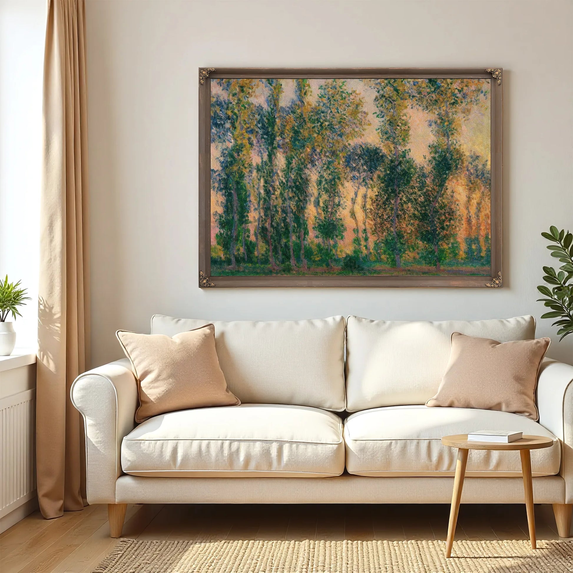 Poplars At Giverny Sunrise By Claude Monet Fine Art Print