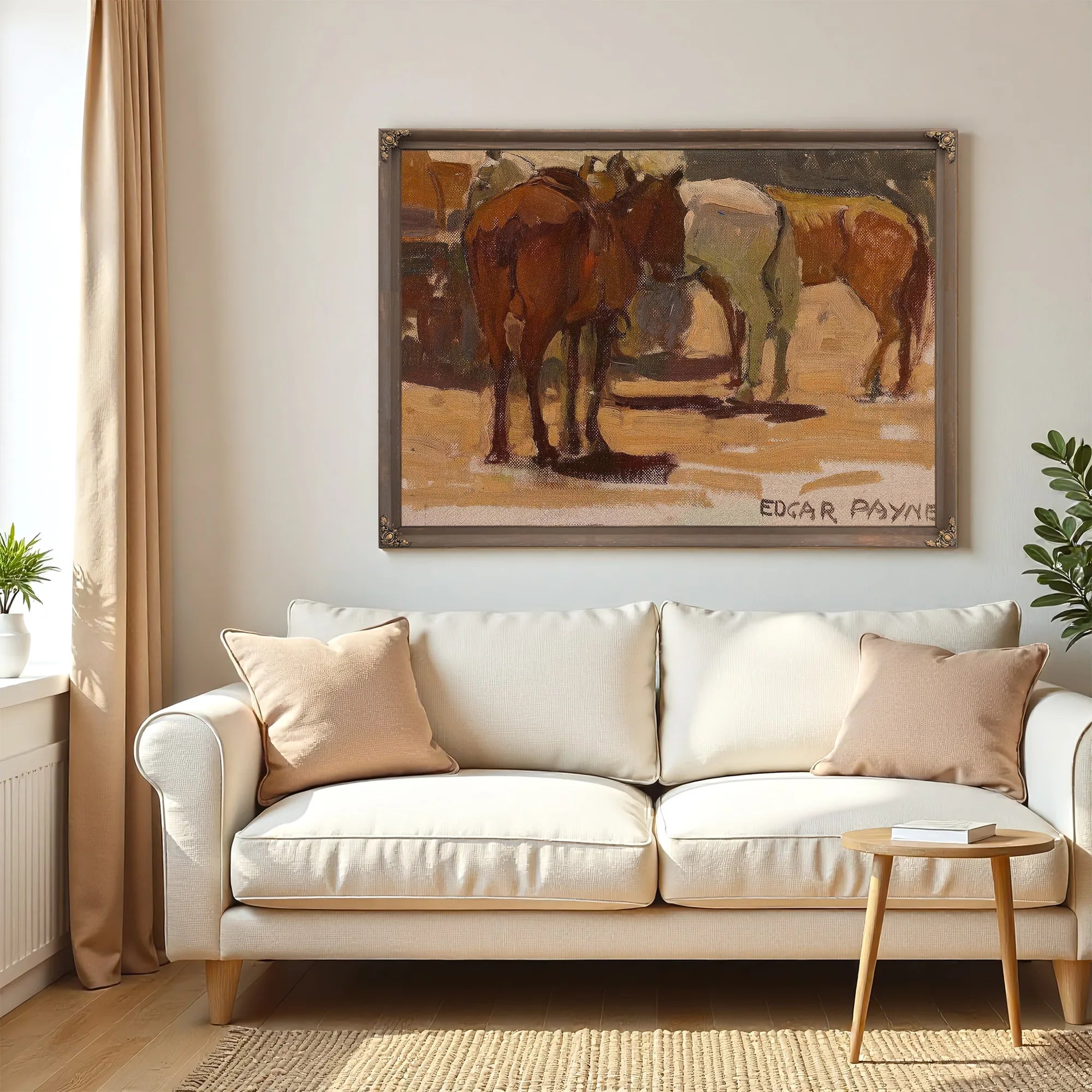 Three Horses By Edgar Payne Fine Art Print