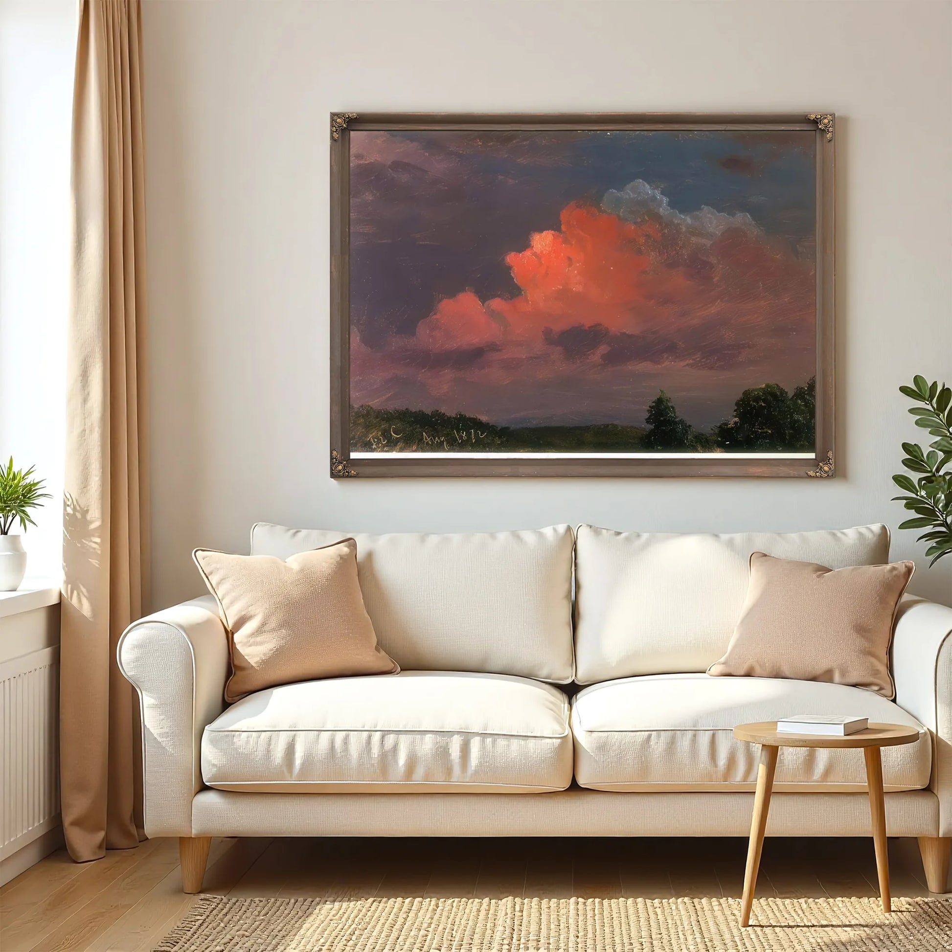 Nightfall Near Olana Hudson Ny By Frederic Edwin Church Fine Art Print