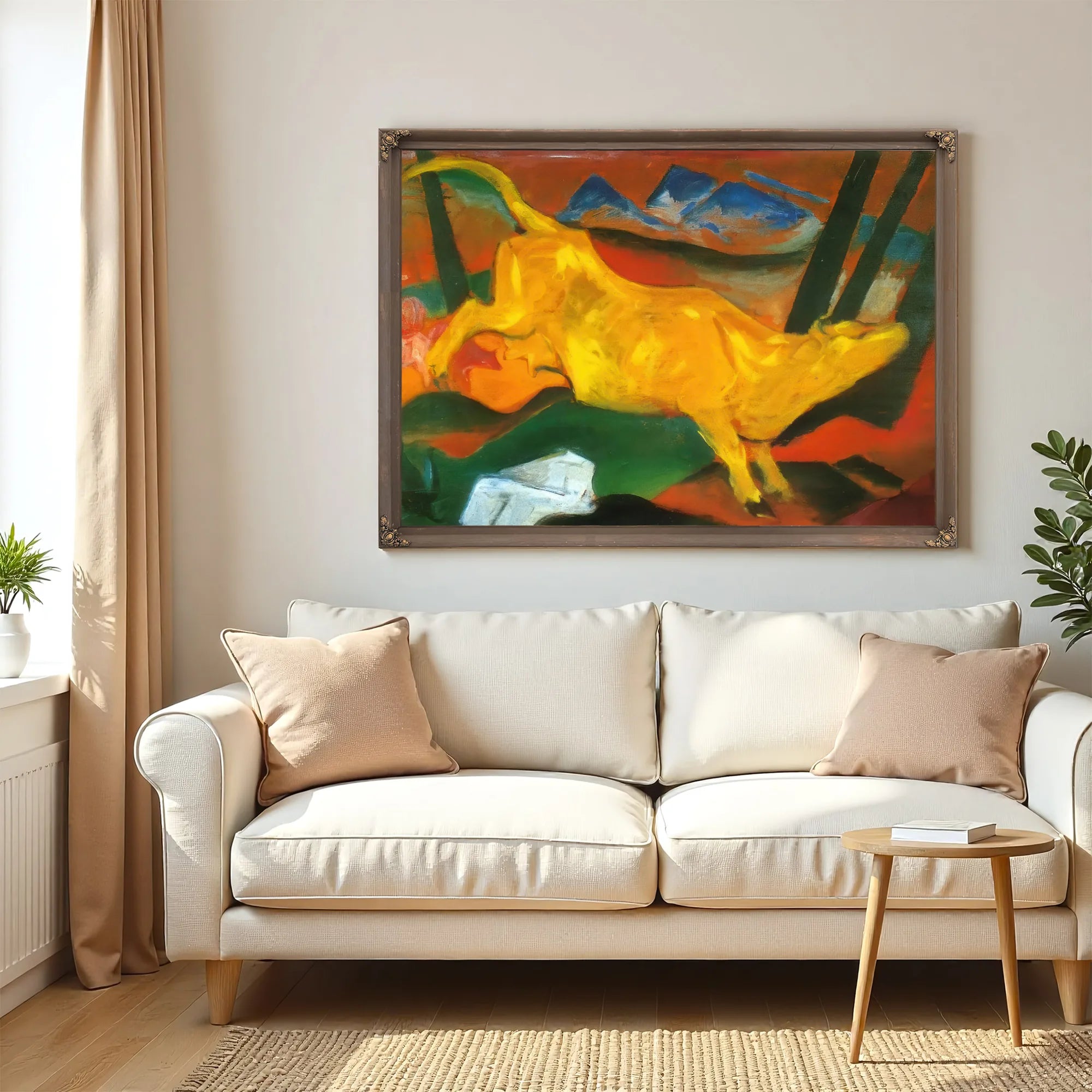 Yellow Cow By Franz Marc Fine Art Print