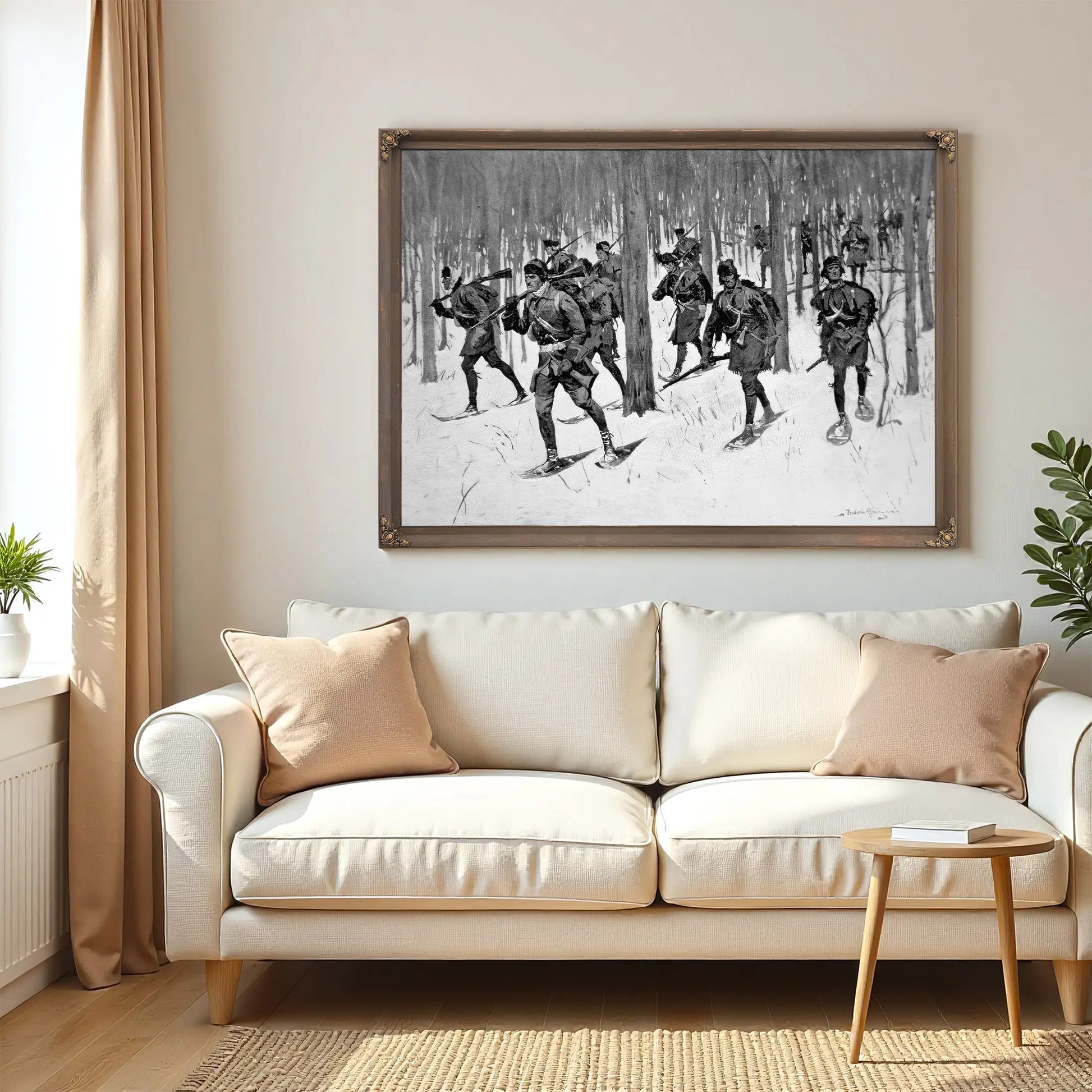 The March Of Rogers Rangers Litho by Frederic Remington
