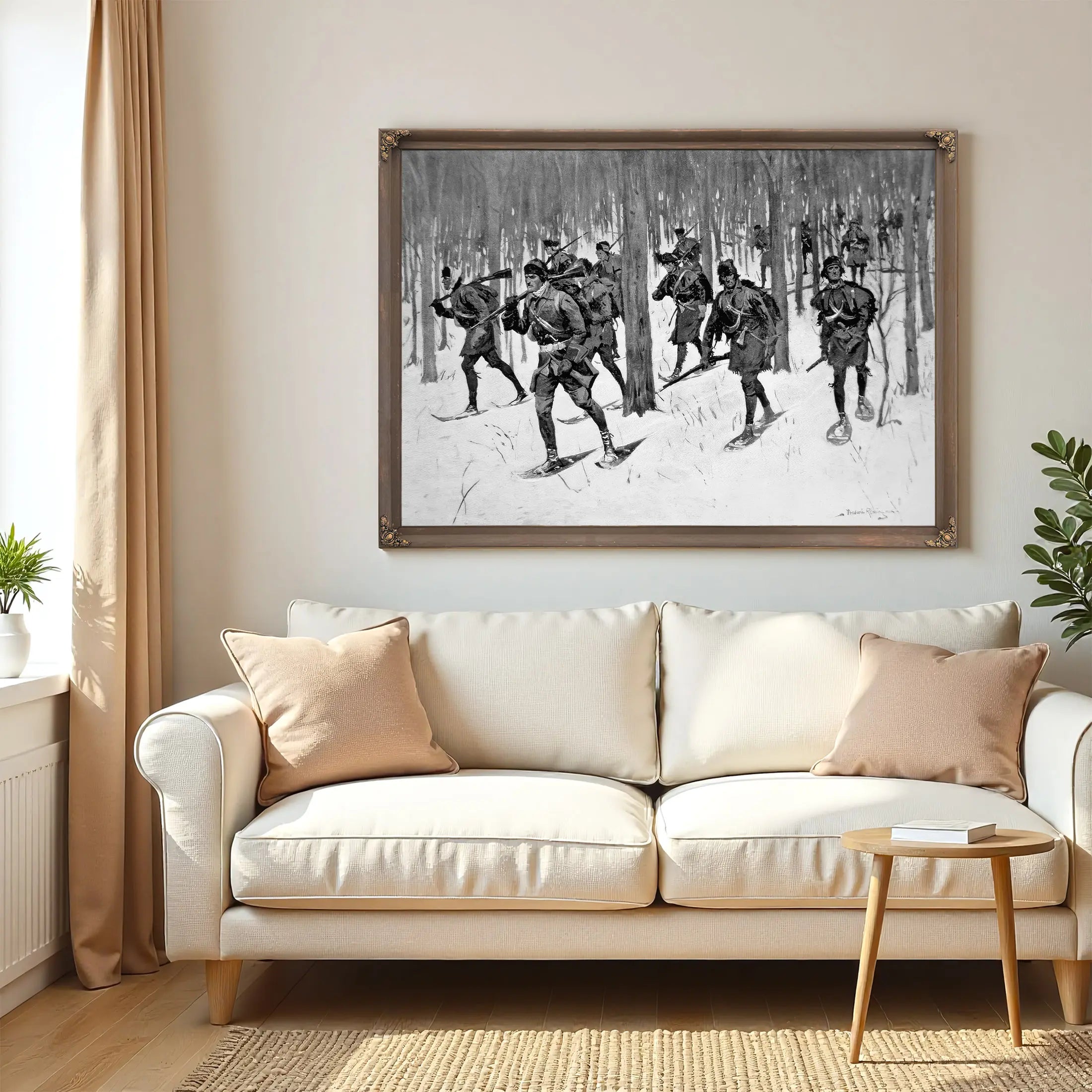 The March Of Rogers Rangers Litho by Frederic Remington