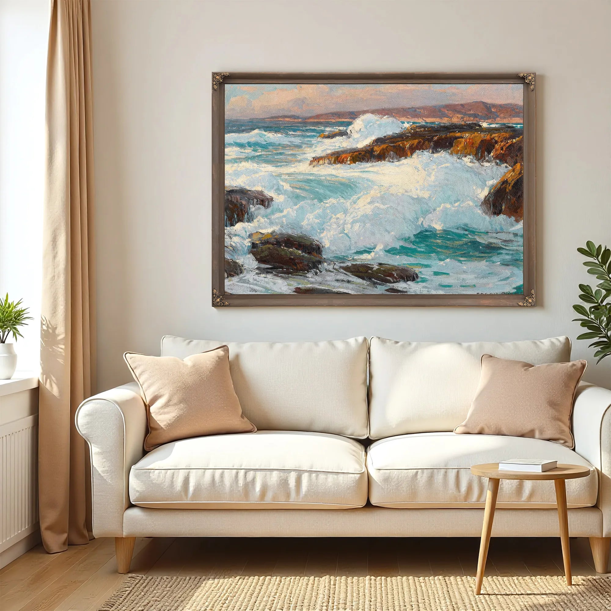 High Surf Along The Laguna Coast By Edgar Payne Fine Art Print