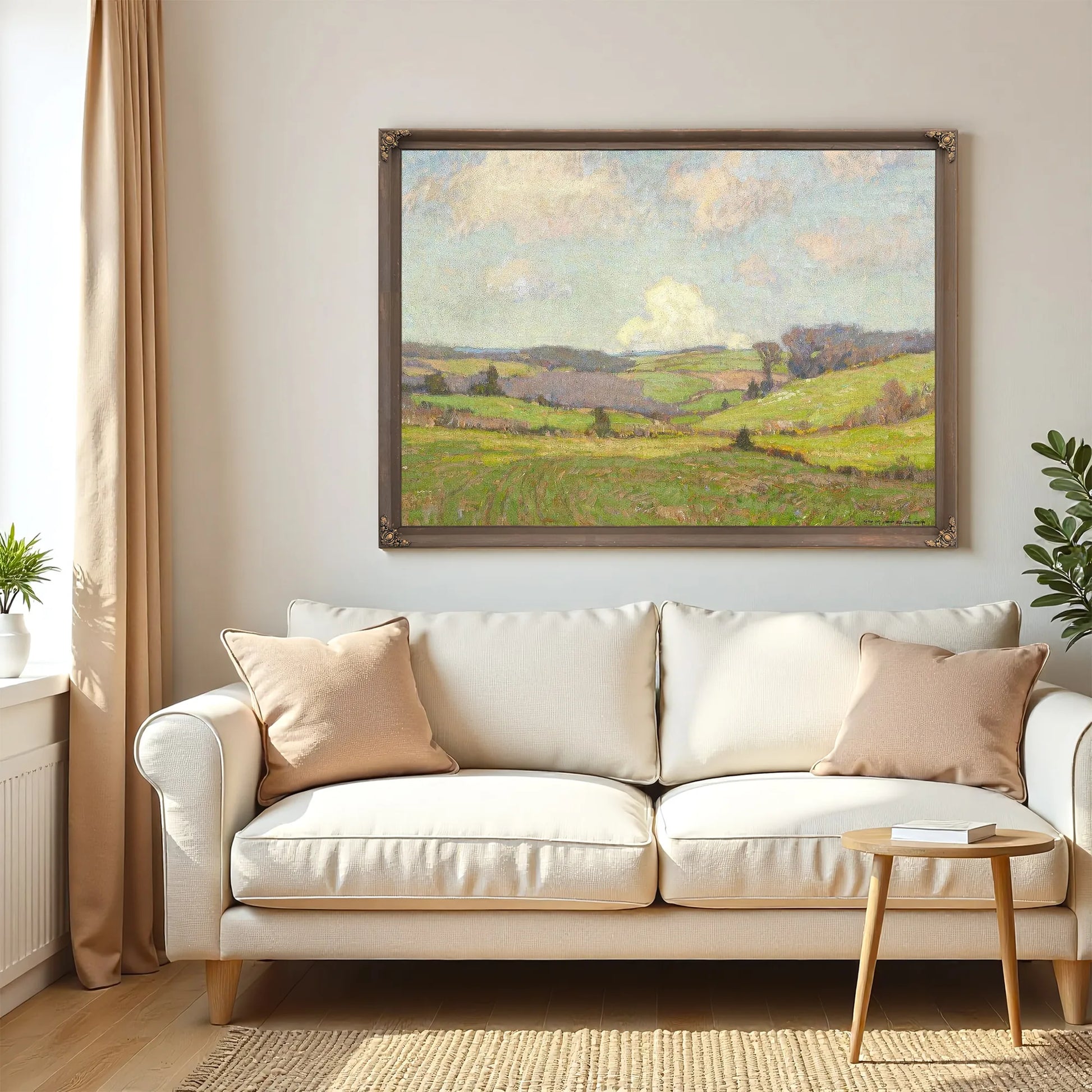 Passing Clouds Over Open Fields By William Wendt Fine Art Print