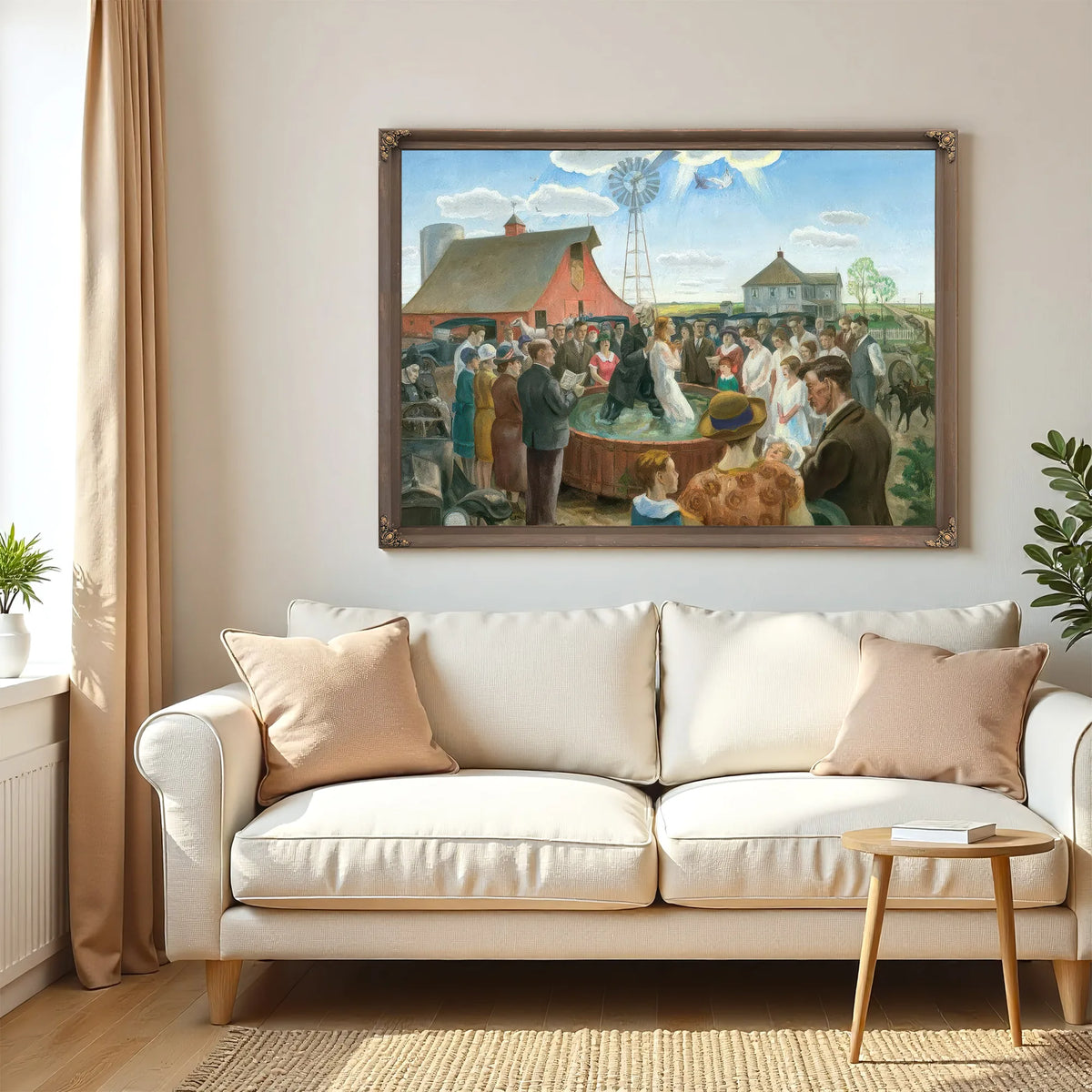 Baptism In Kansas By John Steuart Curry