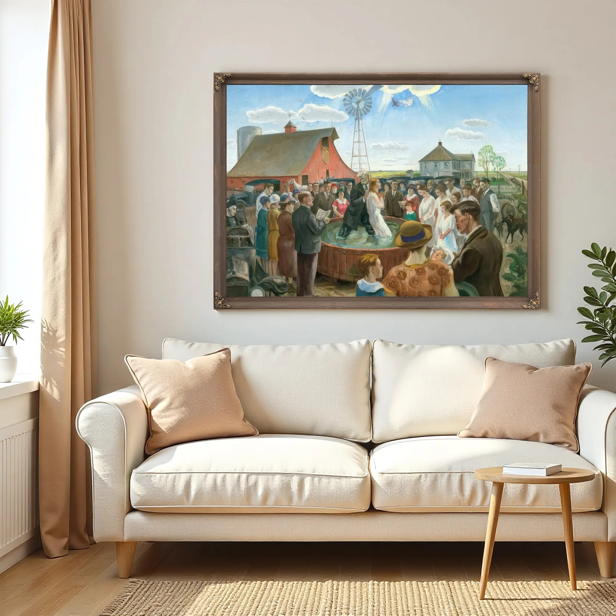 Baptism In Kansas By John Steuart Curry Fine Art Print
