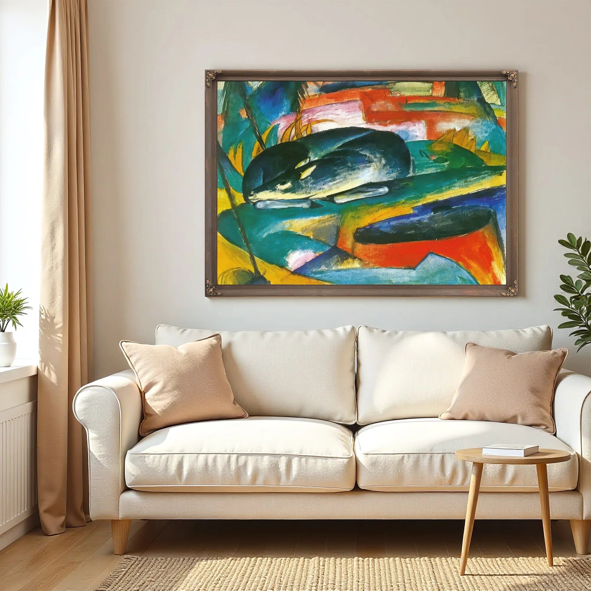 Sleeping Deer By Franz Marc Fine Art Print