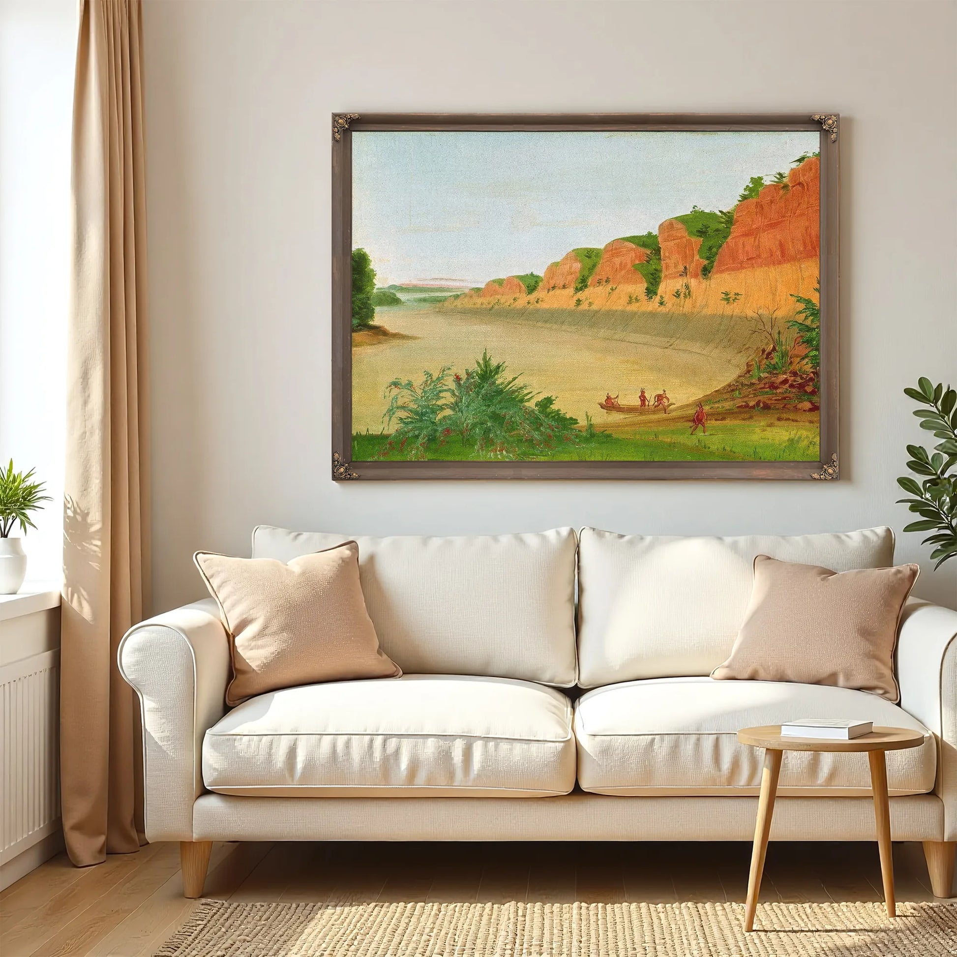 South Side Of Buffalo Island, Showing Buffalo Berries In The Foreground By George Catlin Fine Art Print