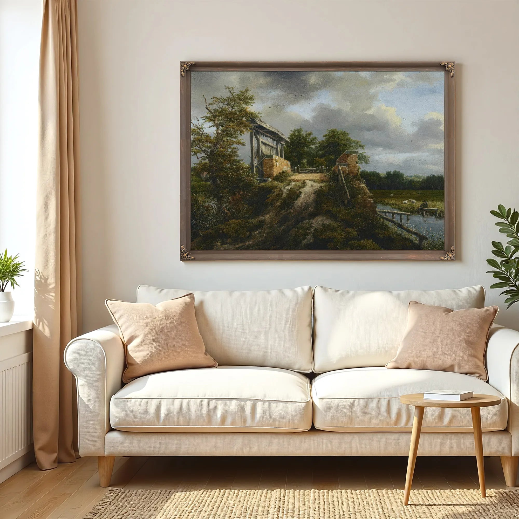 Bridge With A Sluice By Jacob Van Ruisdael Fine Art Print