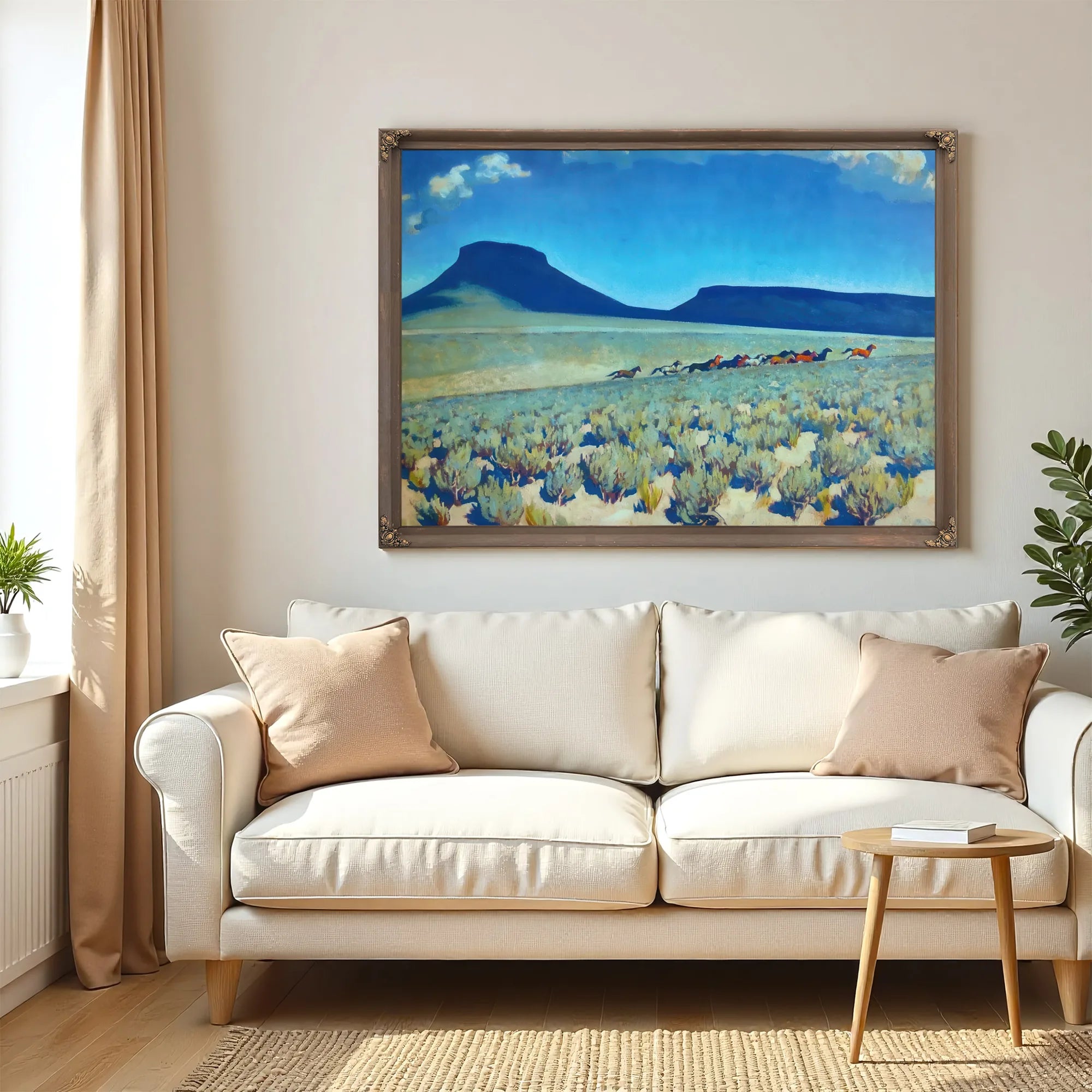 Wild Horse Country Humboldt County Nevada By Maynard Dixon Fine Art Print