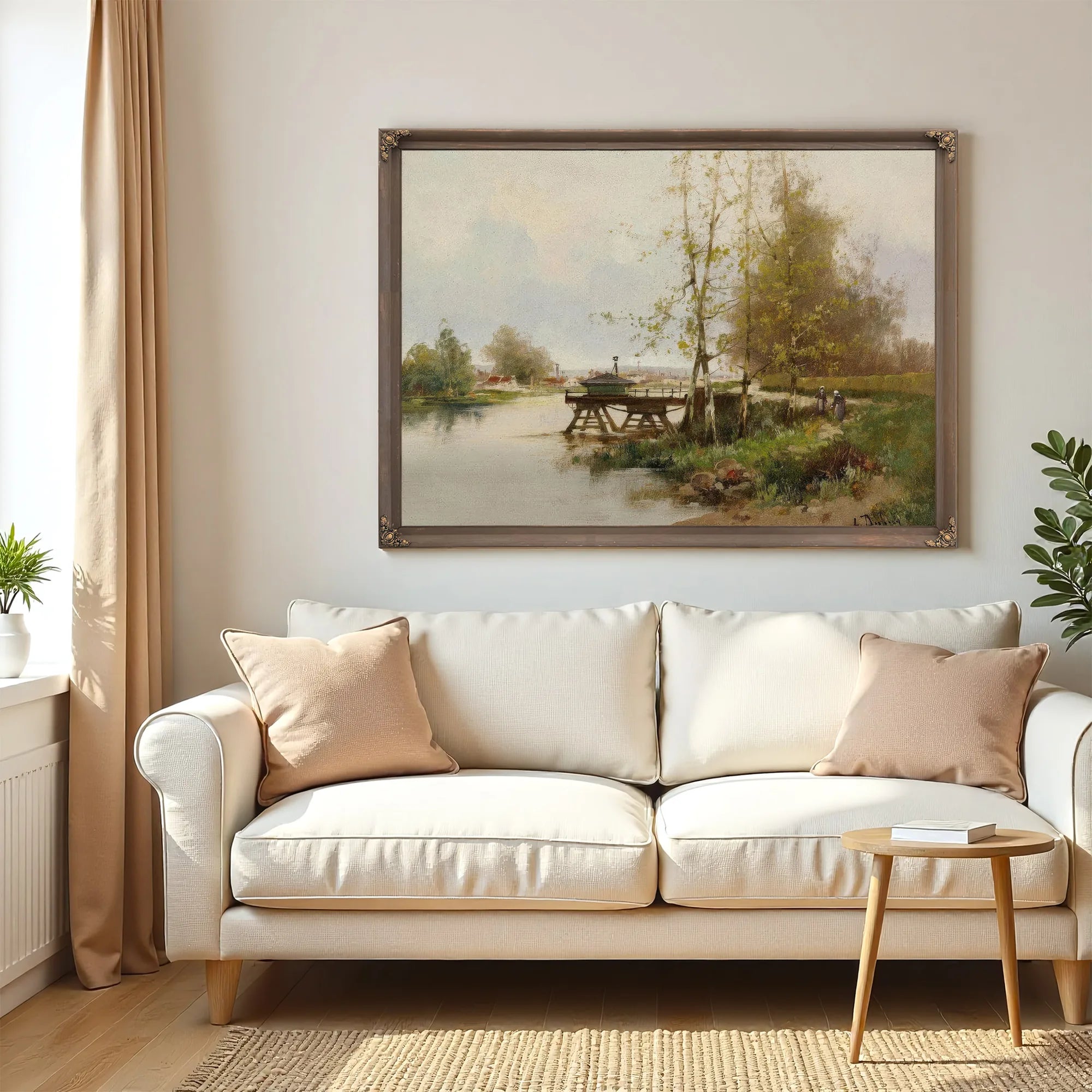 The Pond At The Edge Of The Village By Eugene Galien Laloue Fine Art Print