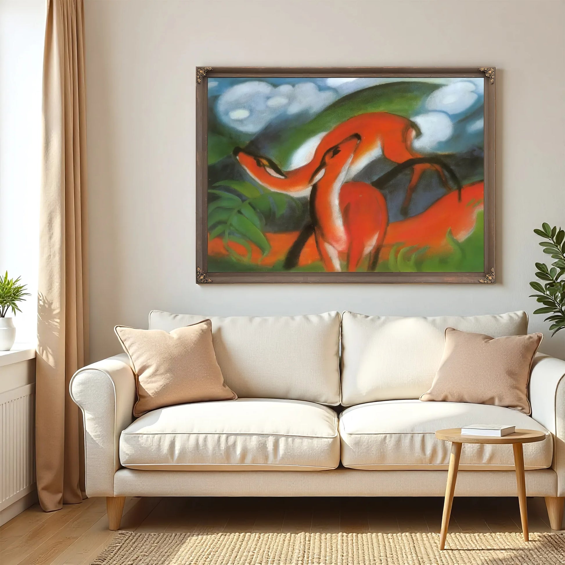 The Red Deer Ii By Franz Marc Fine Art Print