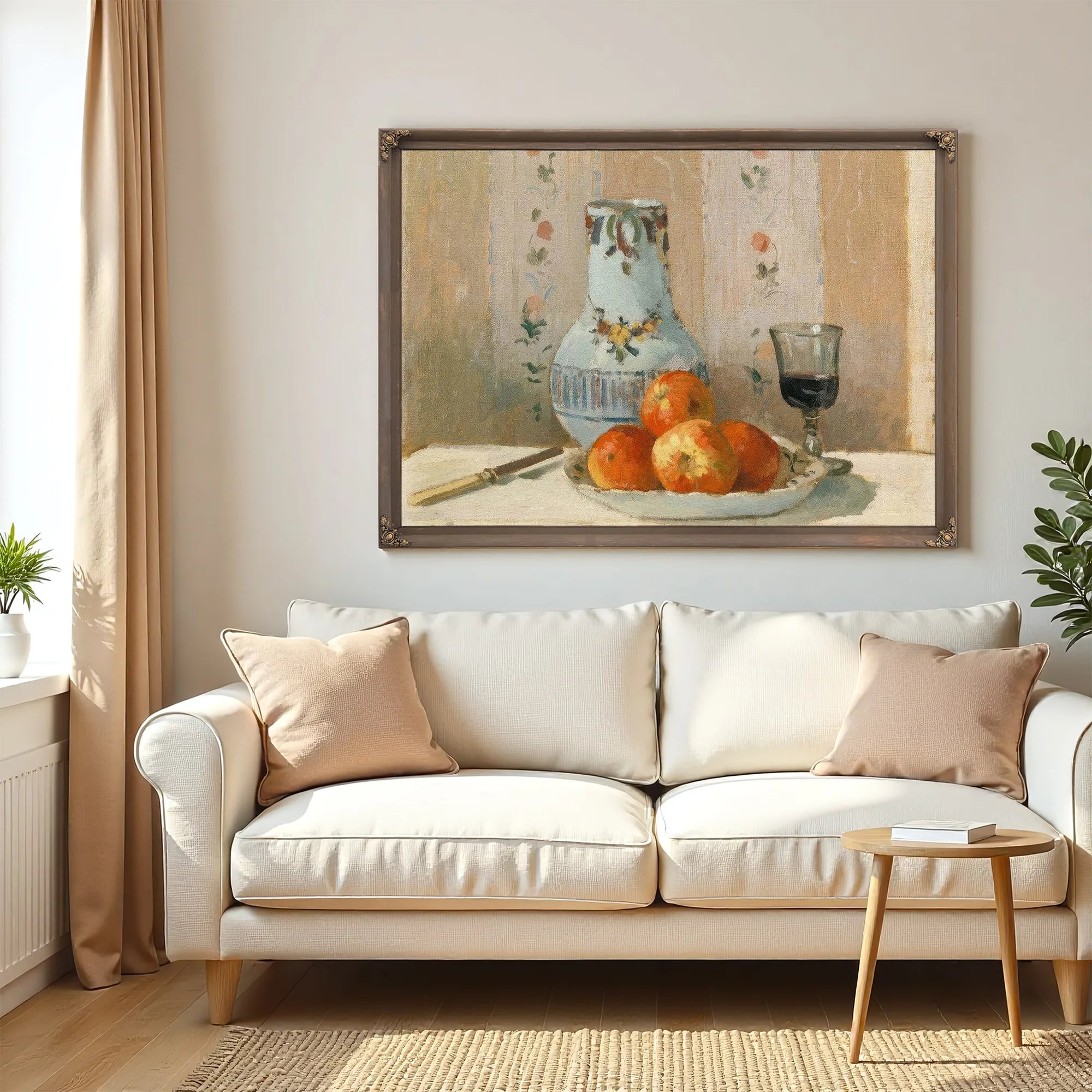 Still Life With Apples And Pitcher 1872 By Camille Pissarro Fine Art Print
