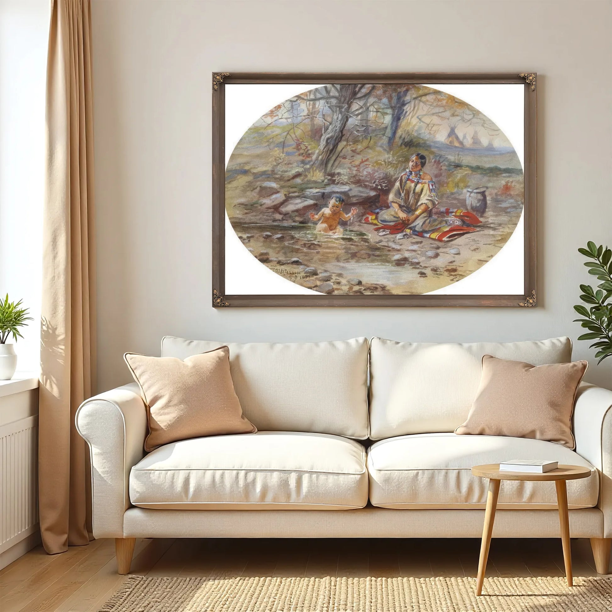 The Bath By Charles Marion Russell Fine Art Print