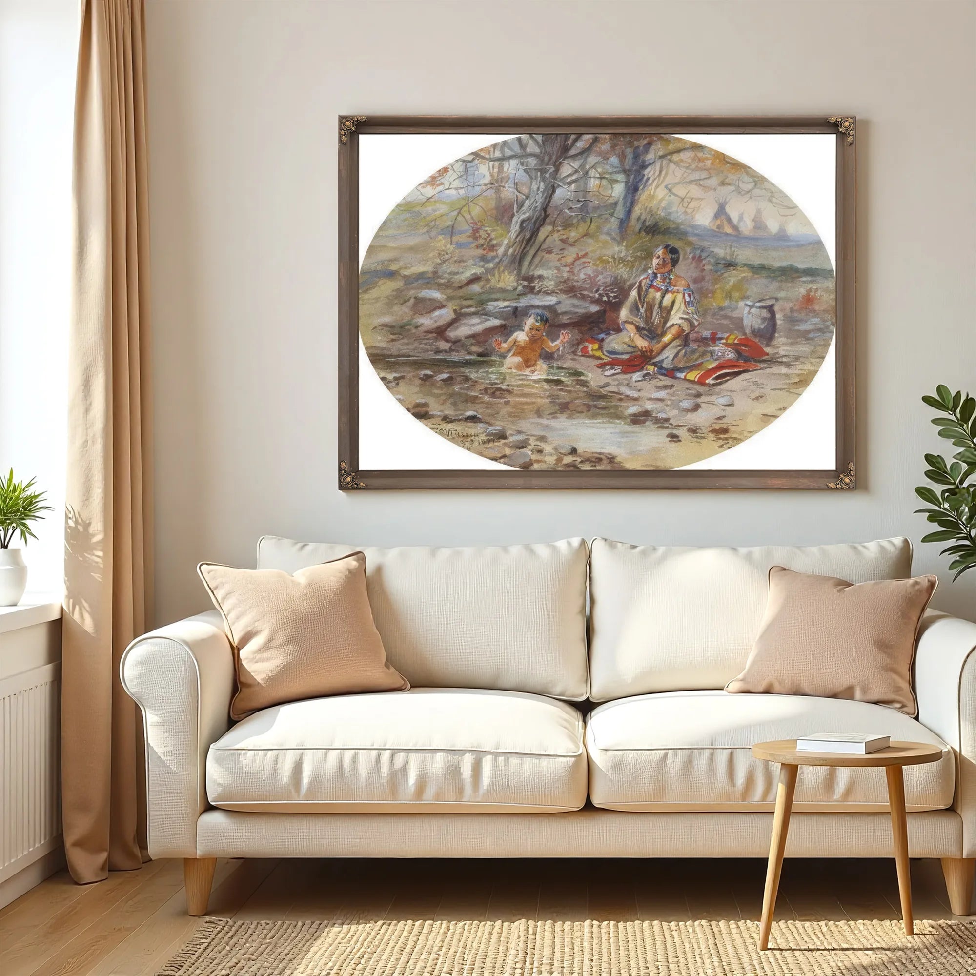 The Bath By Charles Marion Russell Fine Art Print