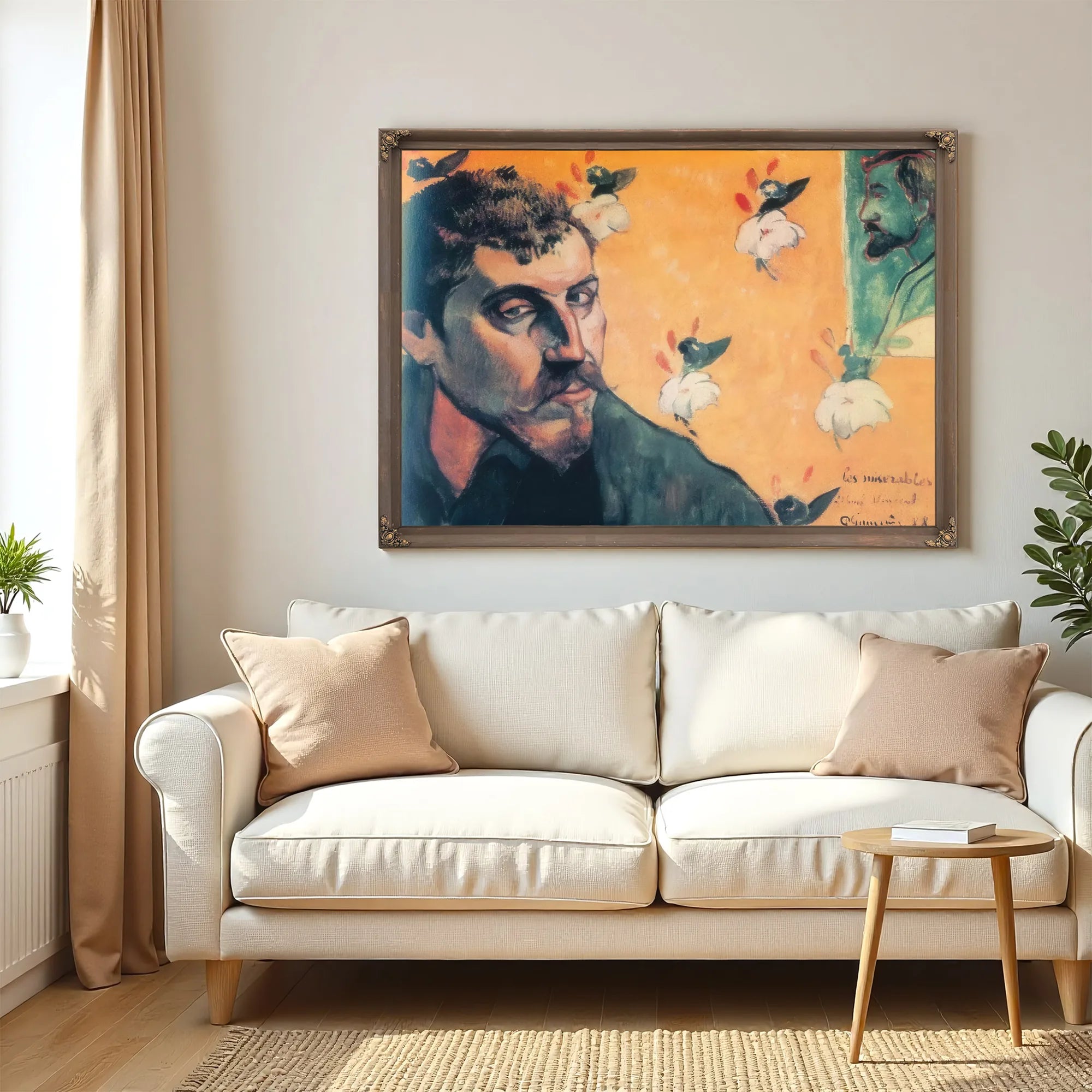 Self Portrait Les Miserables By Paul Gauguin Fine Art Print