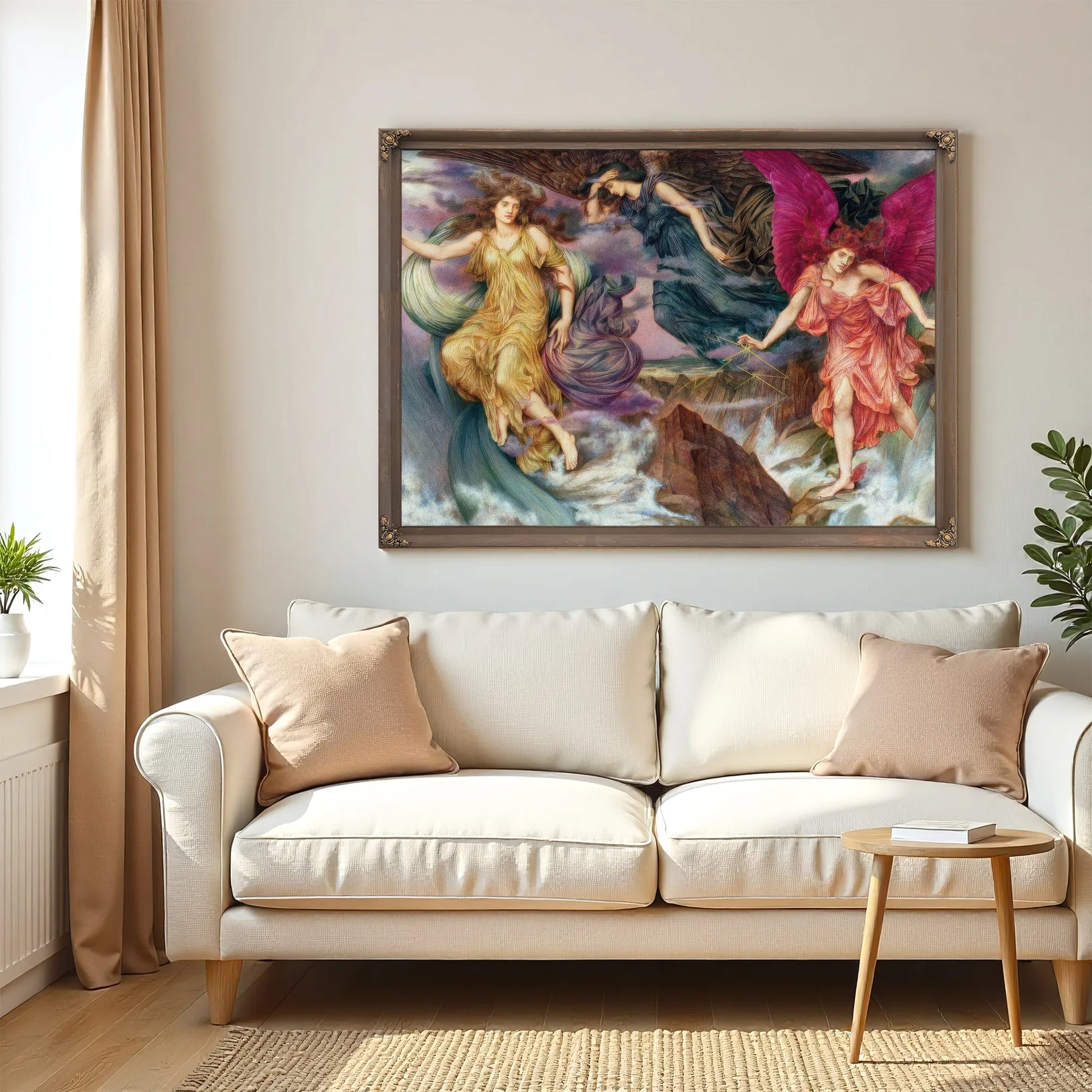 The Storm Spirits 1900 By Evelyn De Morgan Fine Art Print