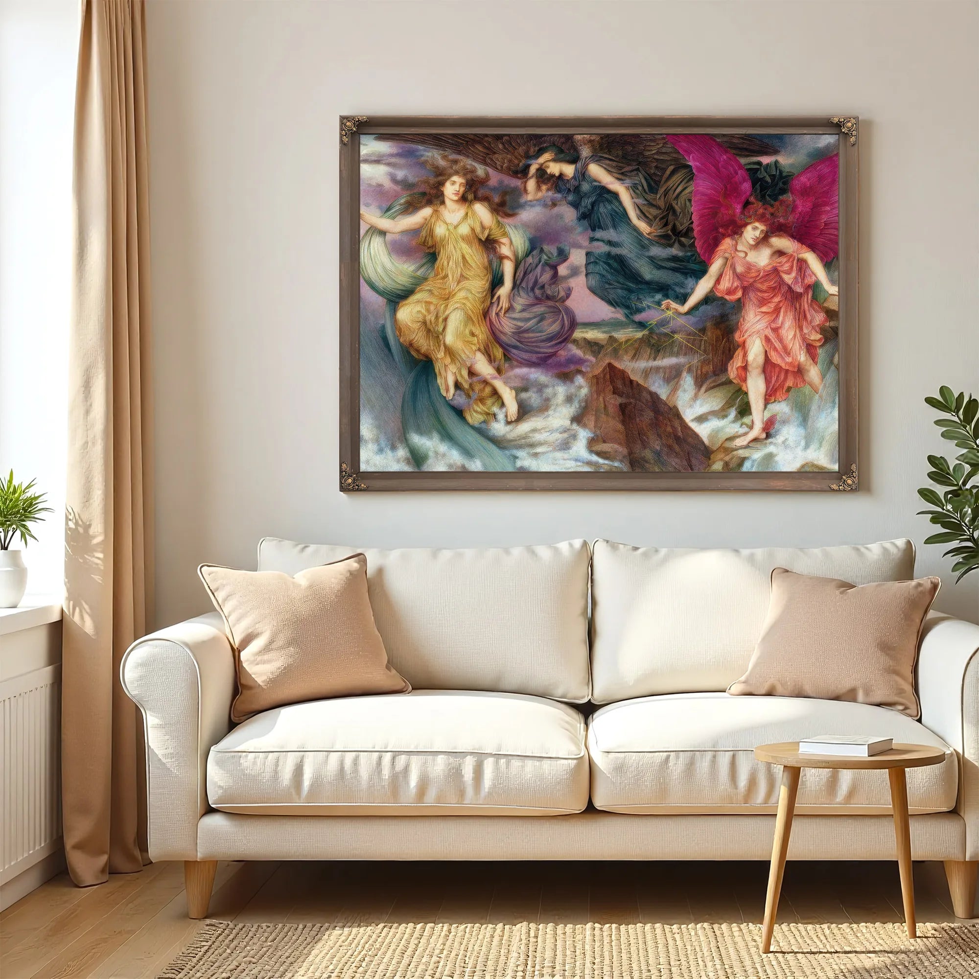 The Storm Spirits 1900 By Evelyn De Morgan Fine Art Print