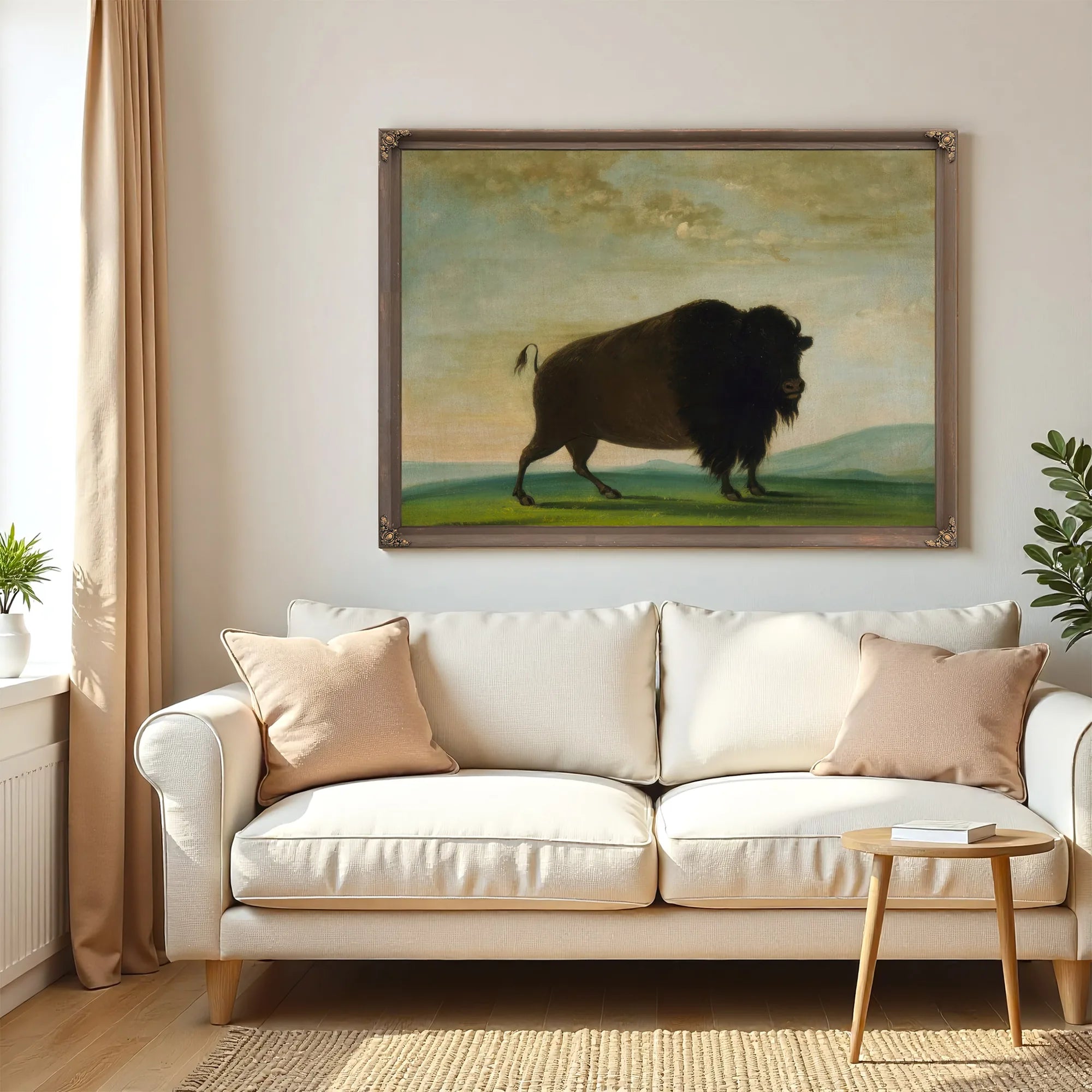 Buffalo Cow, Grazing On The Prairie By George Catlin Fine Art Print