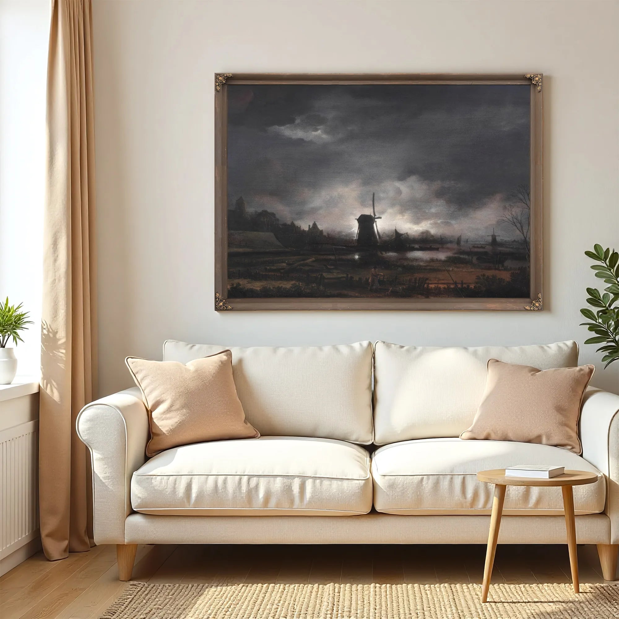 Moonlit Landscape With A Windmill Early To Mid 1650'S By Aert Van Der Neer Fine Art Print