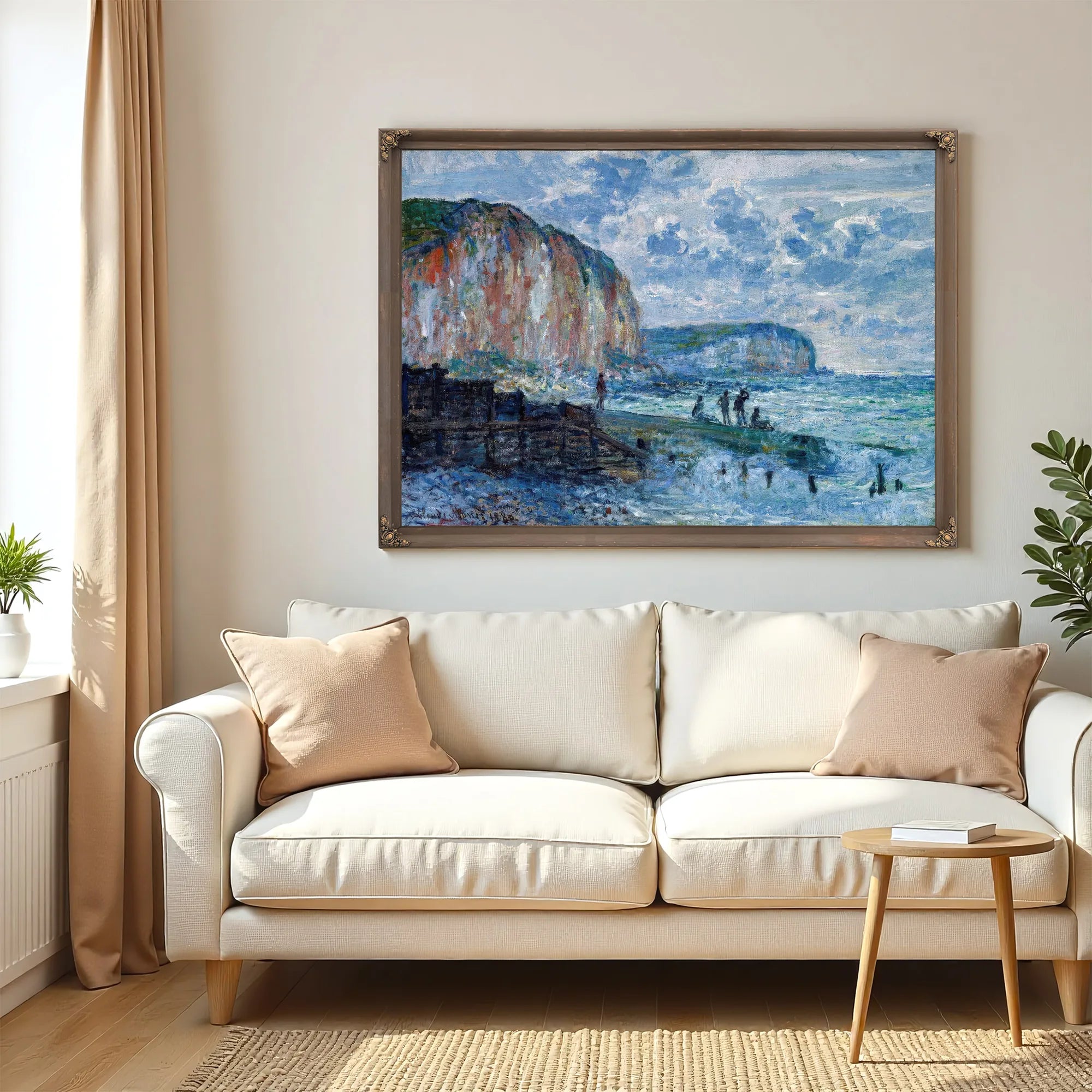 Cliffs Of The Petites Dalles By Claude Monet Fine Art Print