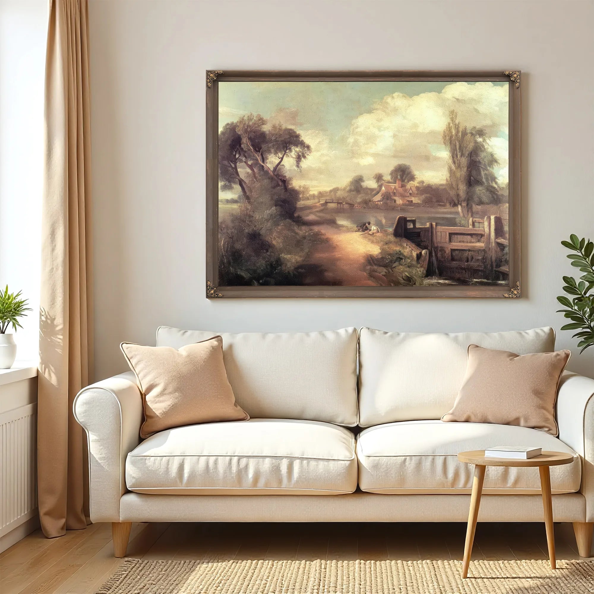 Landscape Boys Fishing By John Constable Fine Art Print