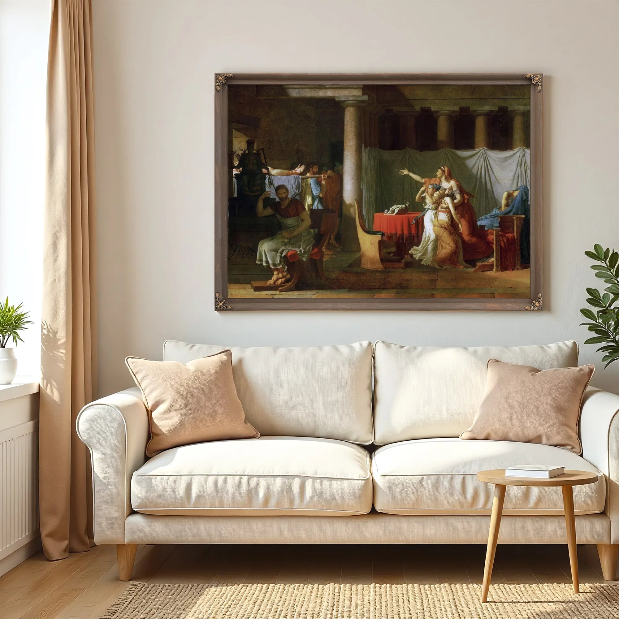 The Lictors Bring To Brutus The Bodies Of His Sons By Jacques Louis David Fine Art Print