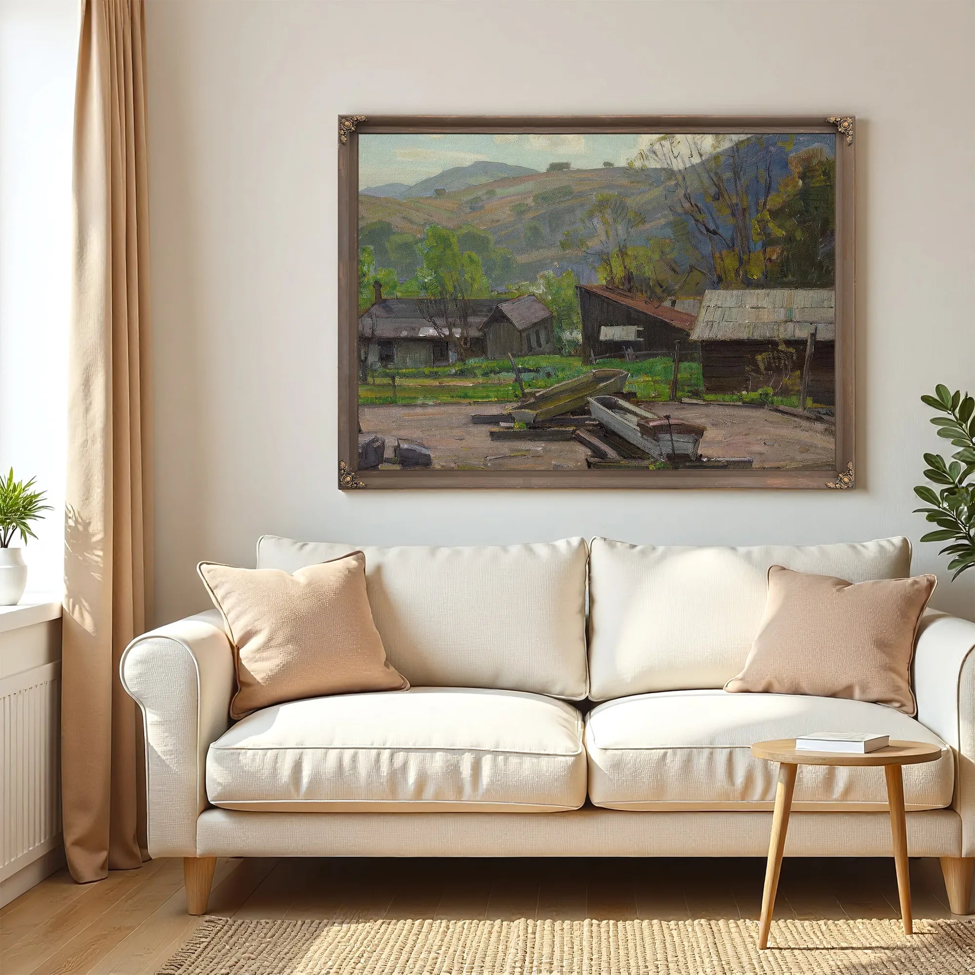 Water Troughs On A Farm By William Wendt Fine Art Print