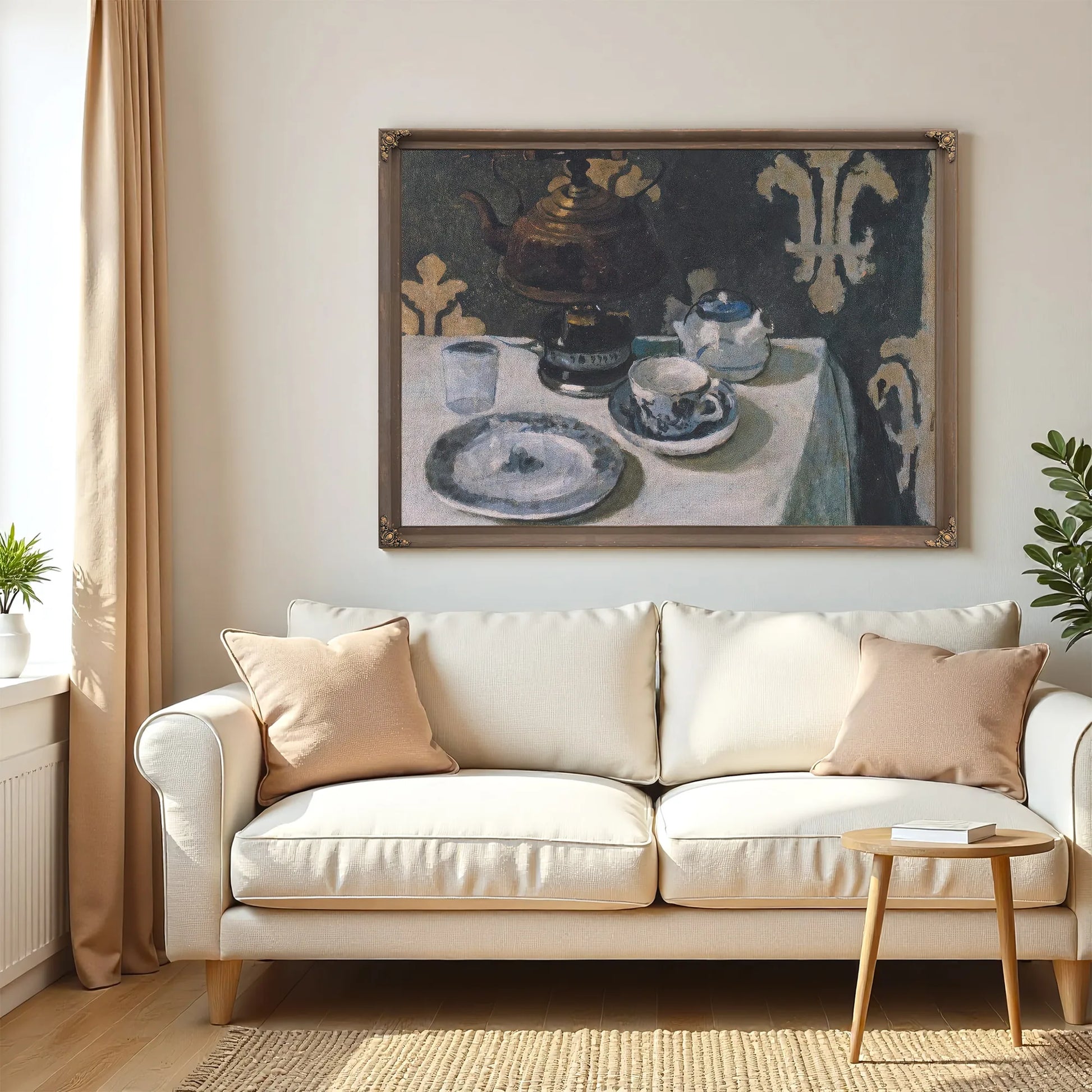 Still Life With Blue And White Porcelain Tea Set By Paula Modersohn Becker Fine Art Print