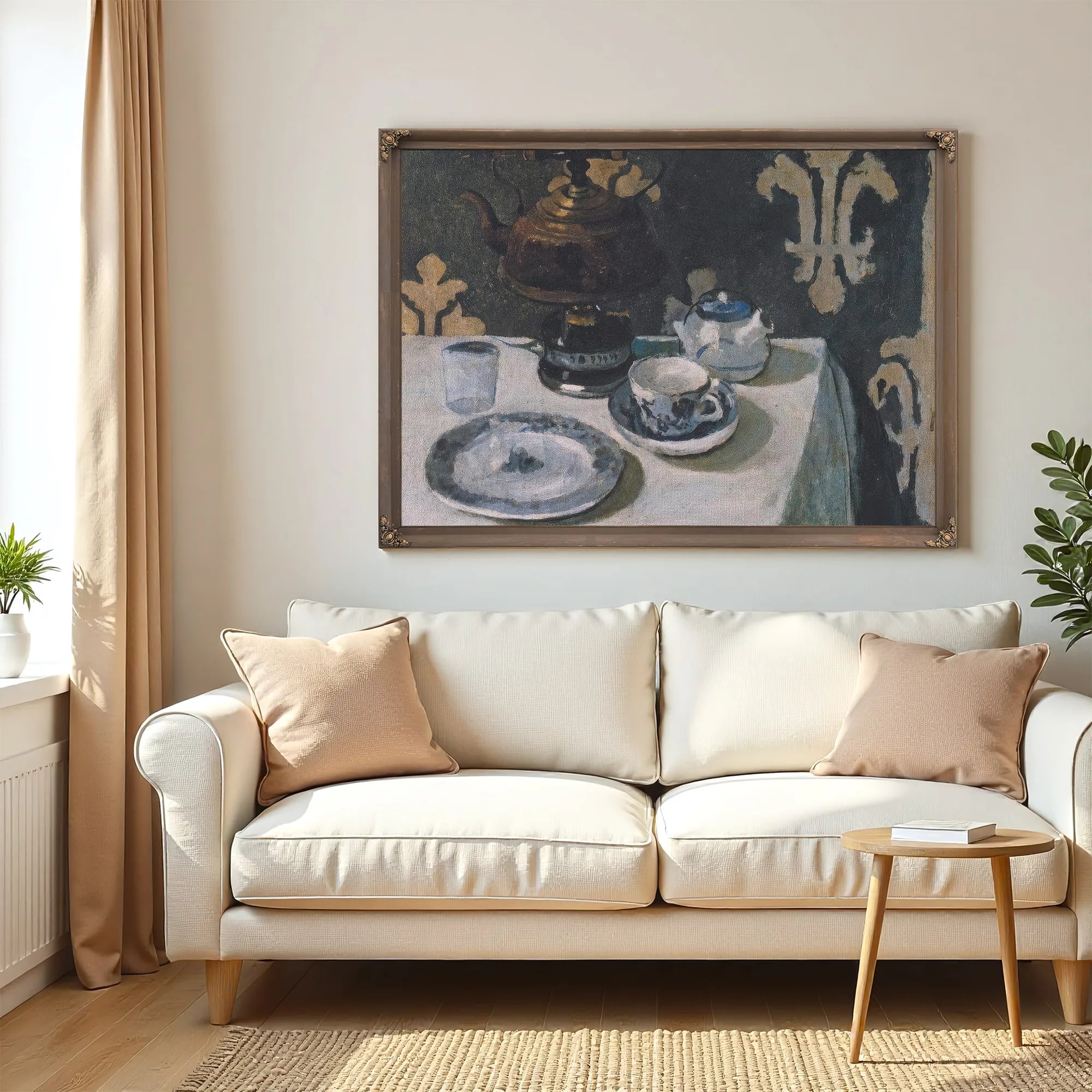 Still Life With Blue And White Porcelain Tea Set By Paula Modersohn Becker Fine Art Print