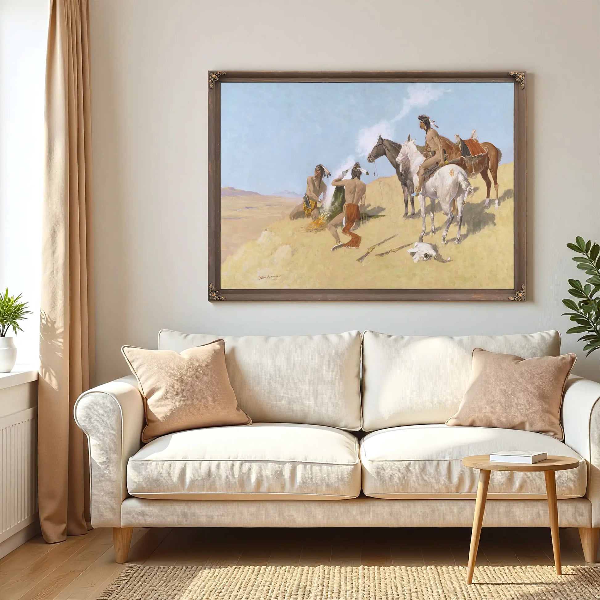 The Smoke Signal By Frederic S Remington  by Frederic Remington