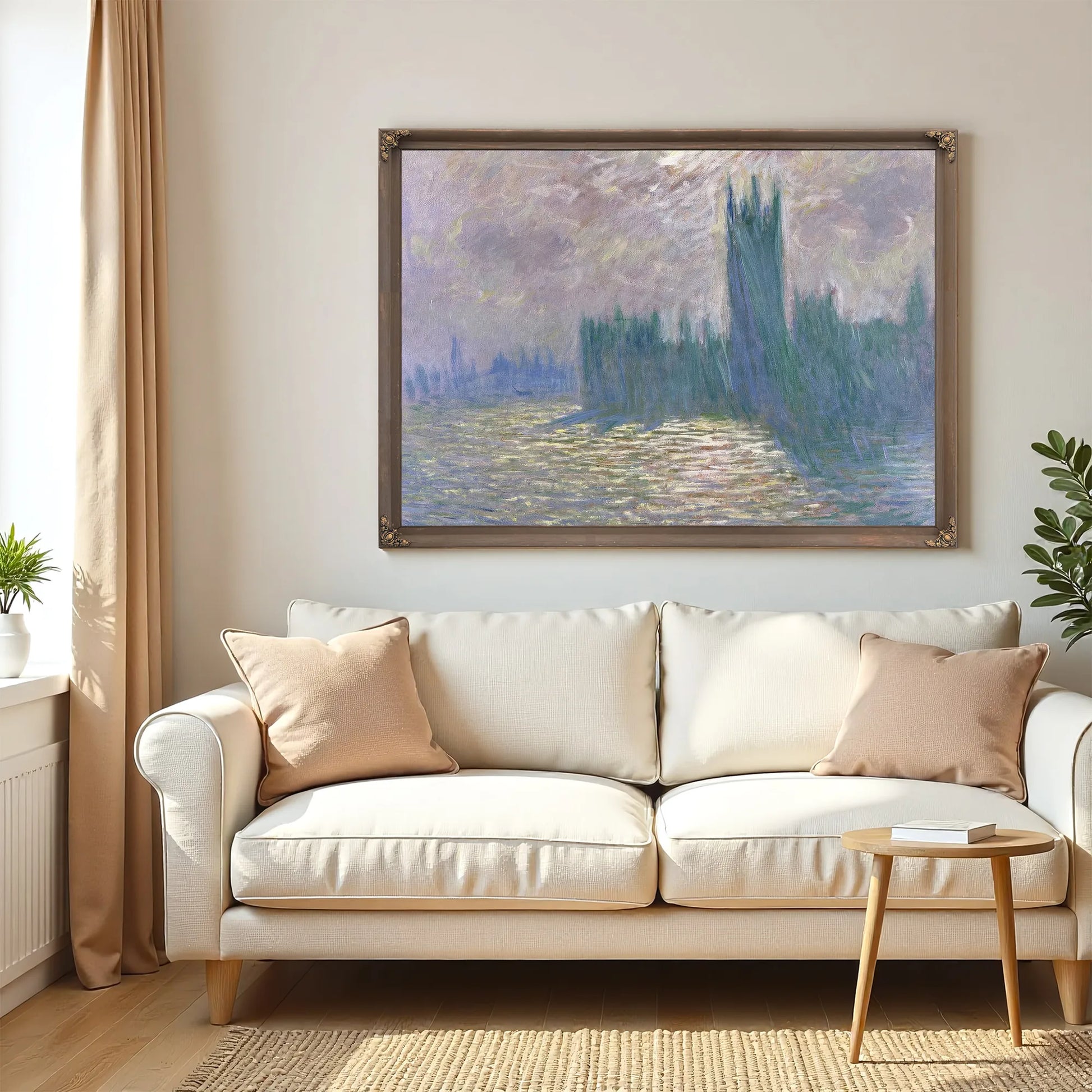 Parliament, Reflections On The Thames By Claude Monet Fine Art Print