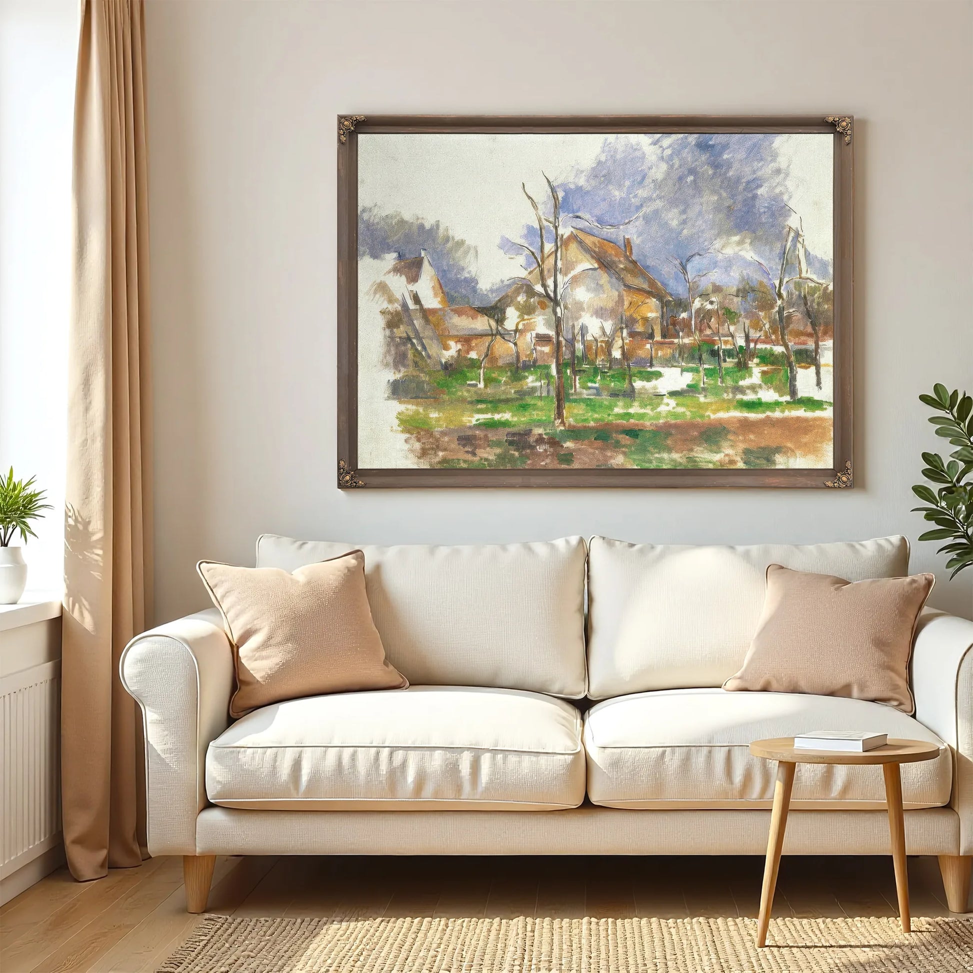 Winter Landscape Giverny By Paul Cezanne Fine Art Print