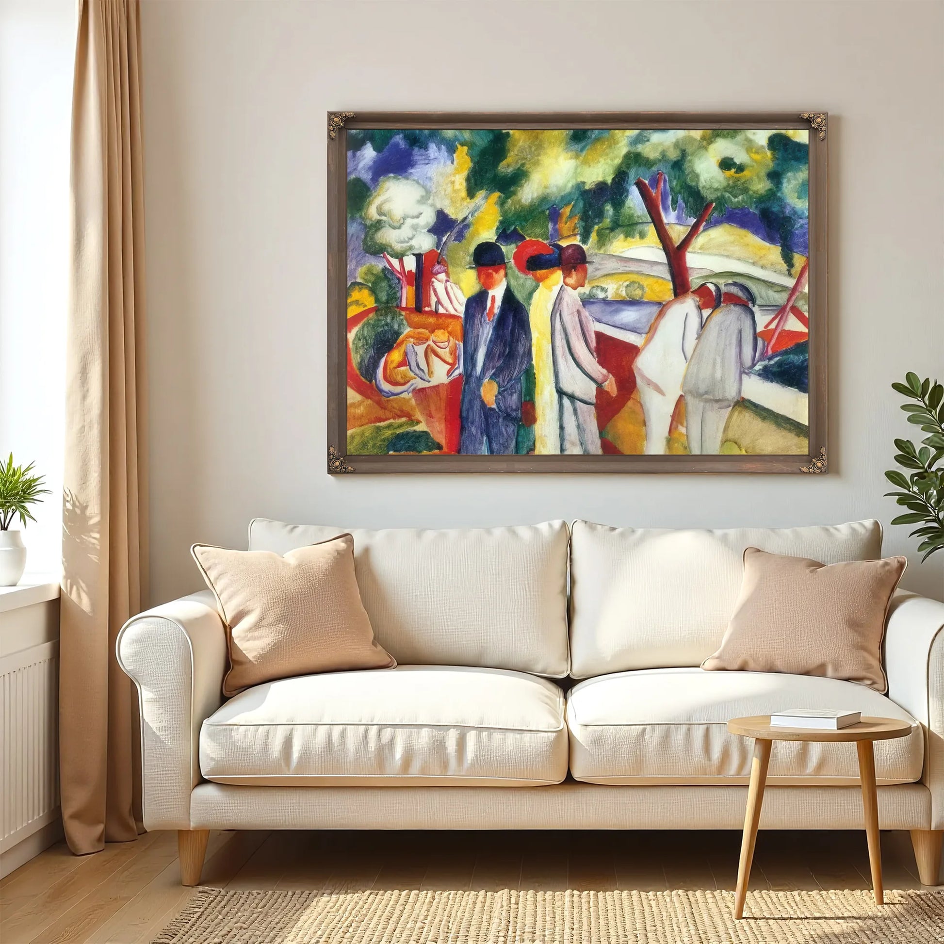 Strollers (Grand Outdoor Promenade) By August Macke Fine Art Print