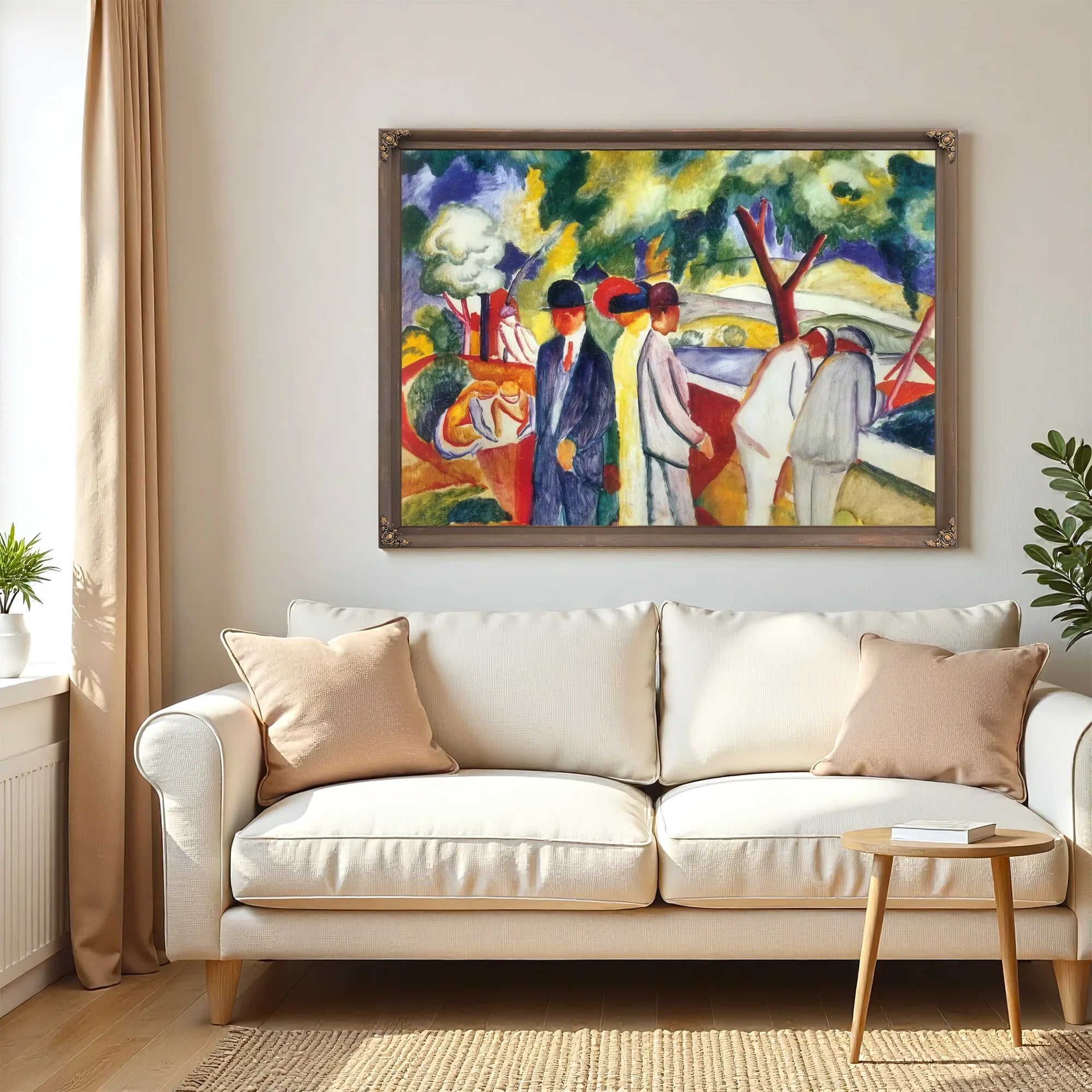 Strollers (Grand Outdoor Promenade) By August Macke Fine Art Print