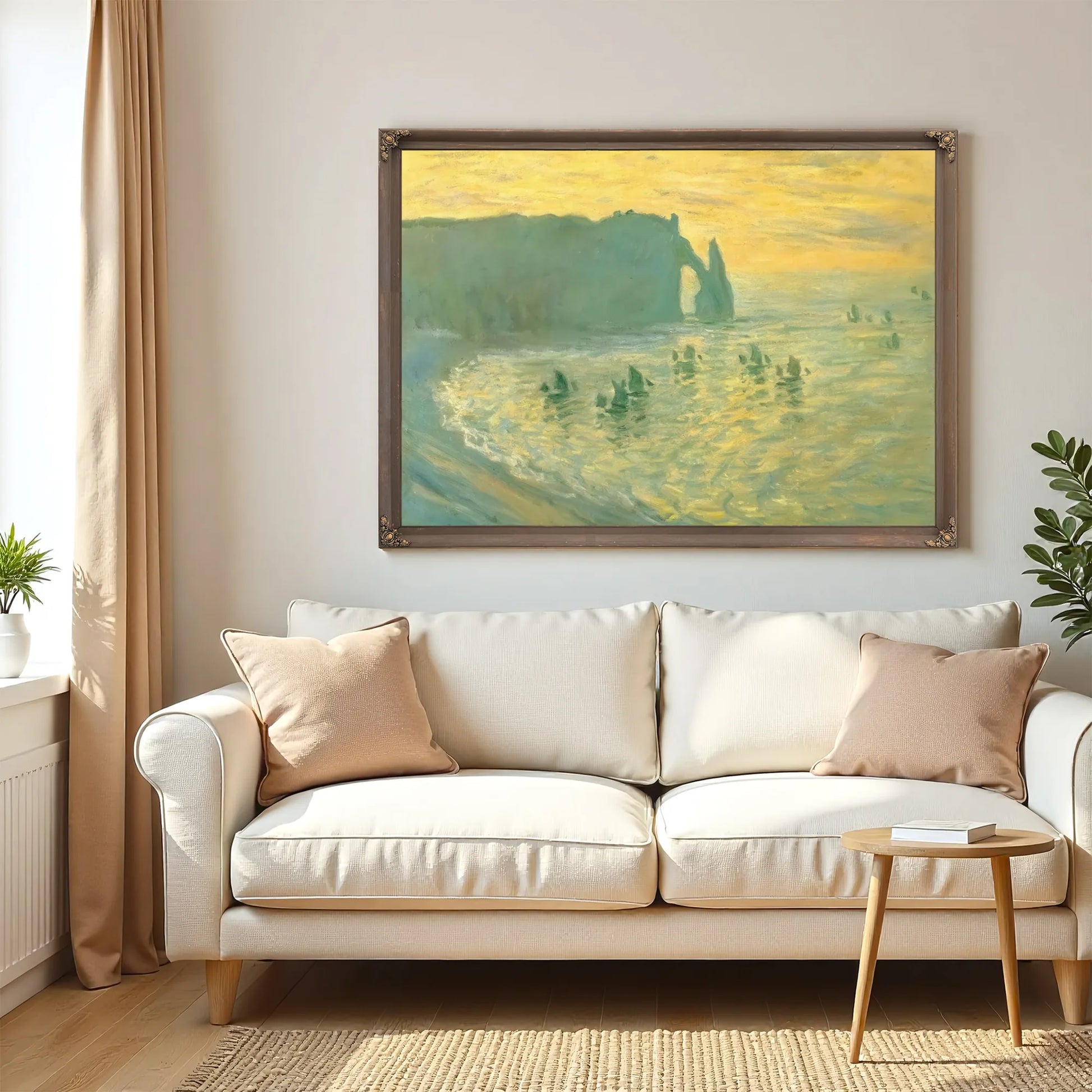Cliffs At Etretat By Claude Monet Fine Art Print