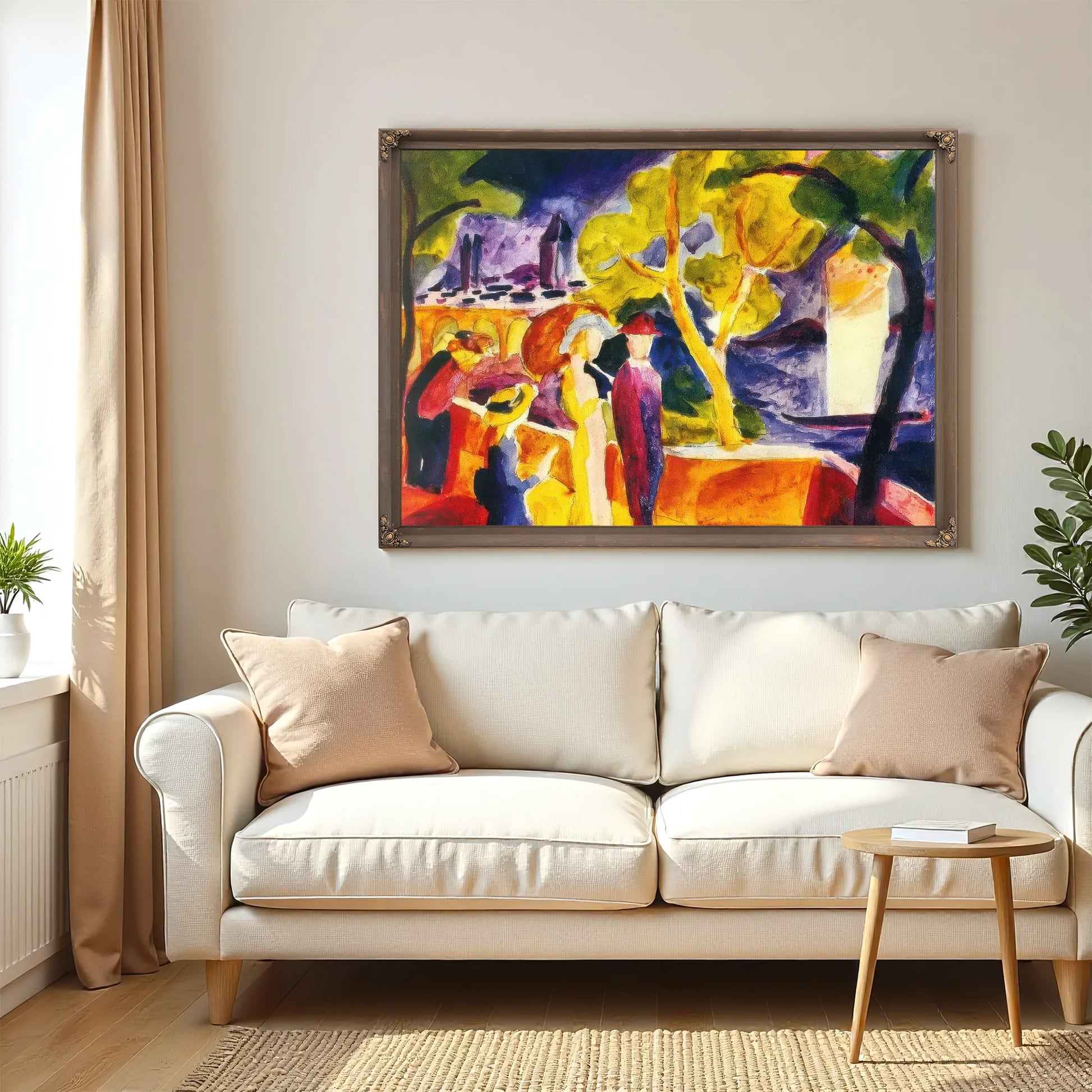 Strollers At The Lake By August Macke Fine Art Print