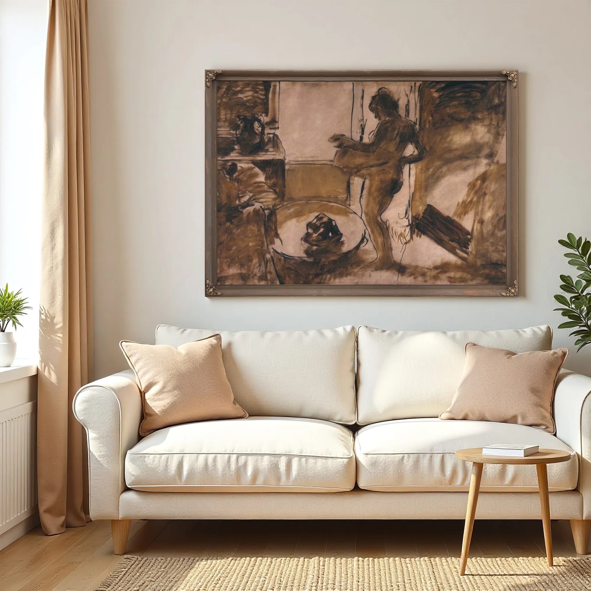Woman Drying Herself (Femme Au Tub) By Edgar Degas Fine Art Print