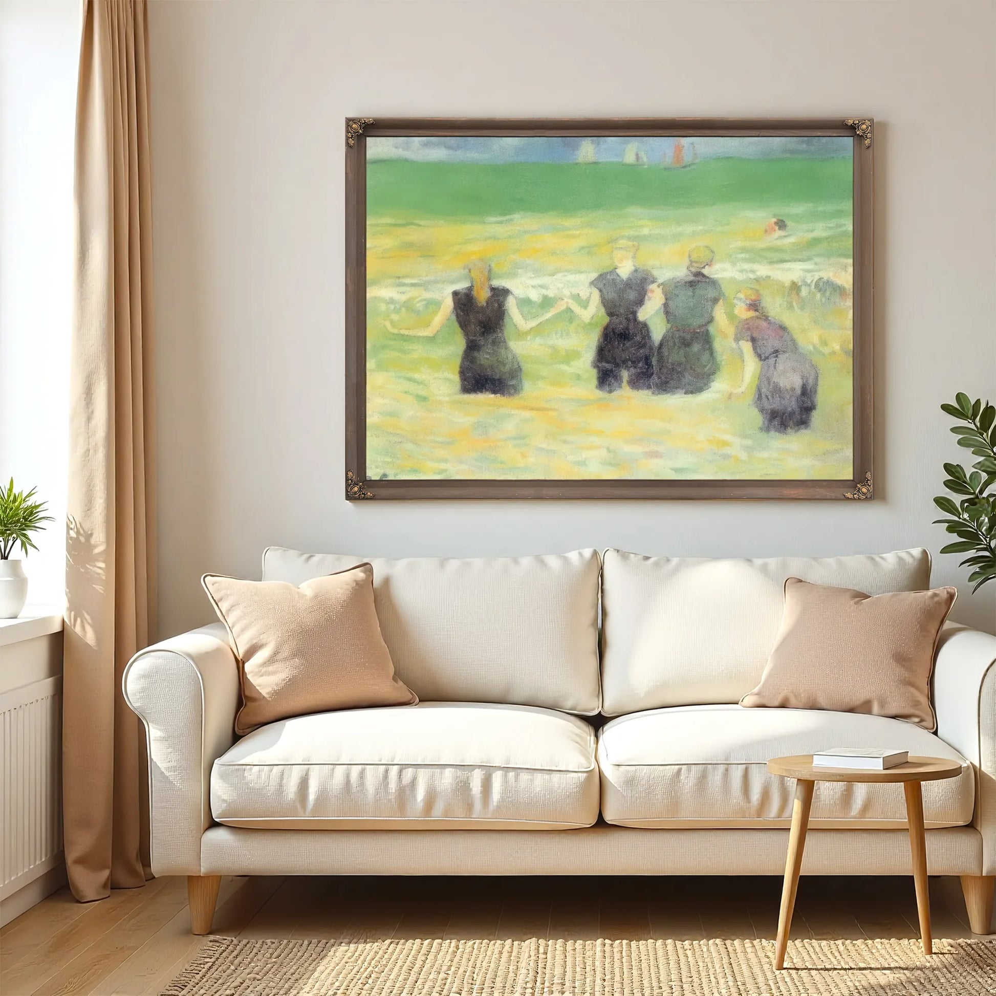 Bathers In Dieppe By Paul Gauguin Fine Art Print