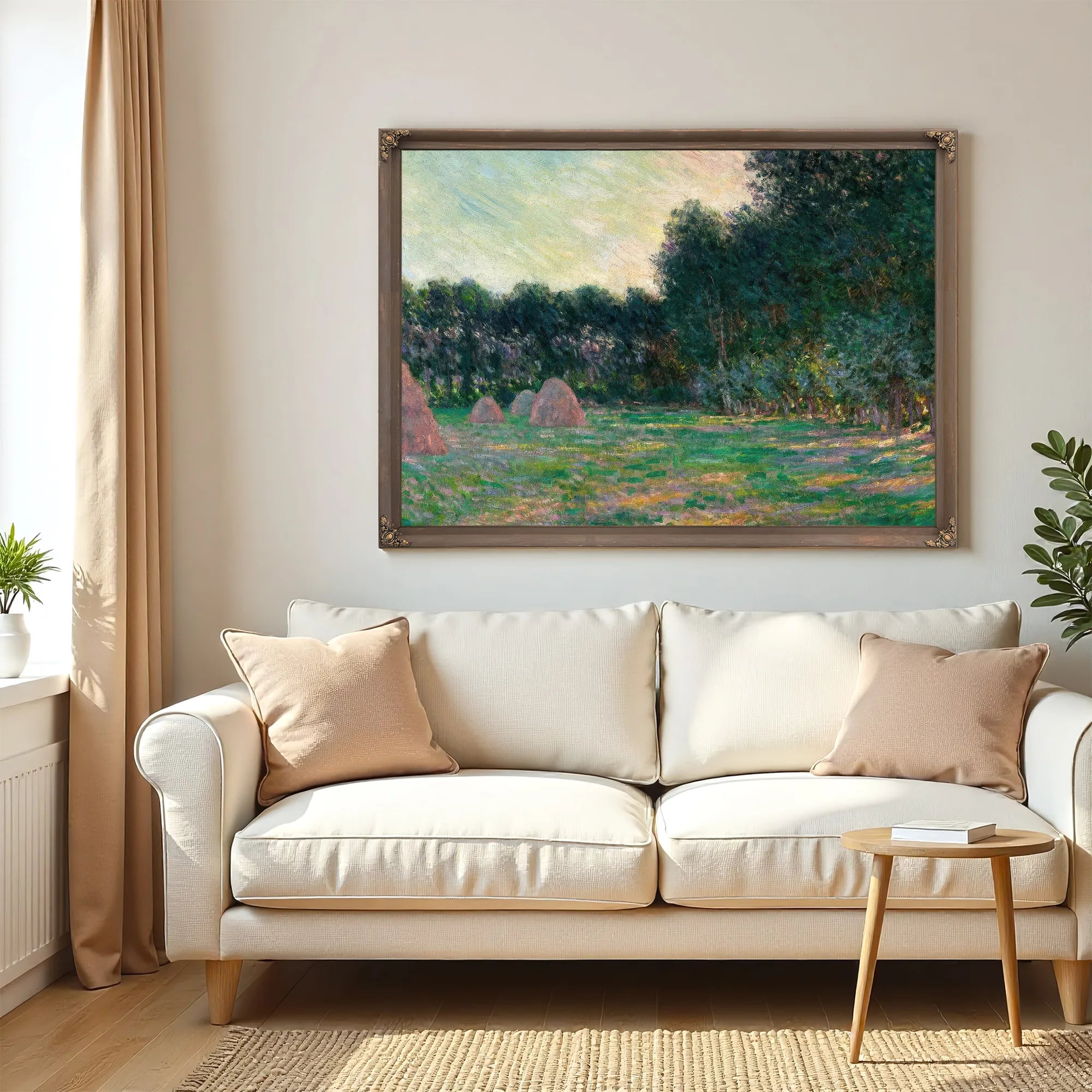 Meadow With Haystacks Near Giverny By Claude Monet Fine Art Print