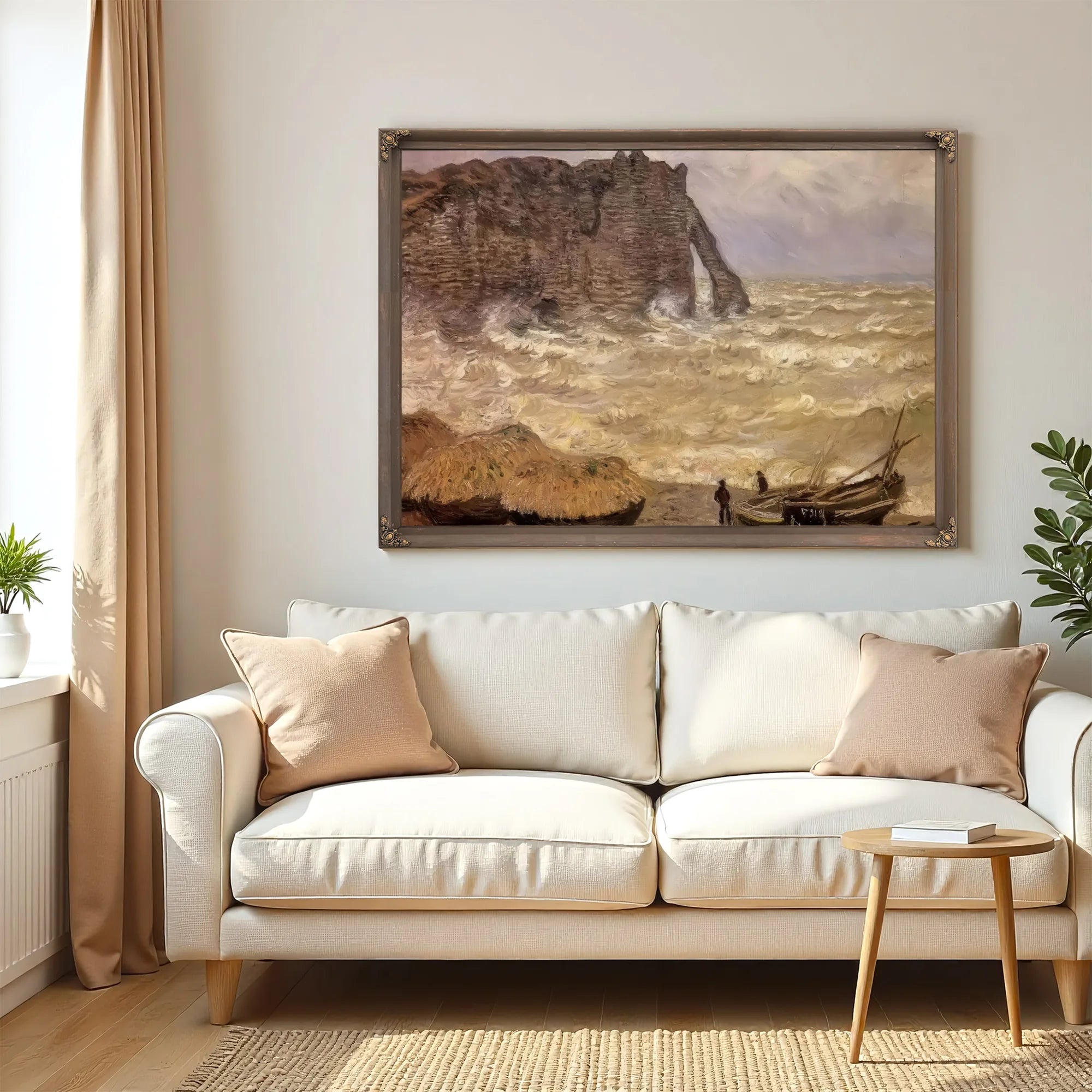 Rough Sea At Etretat By Claude Monet Fine Art Print